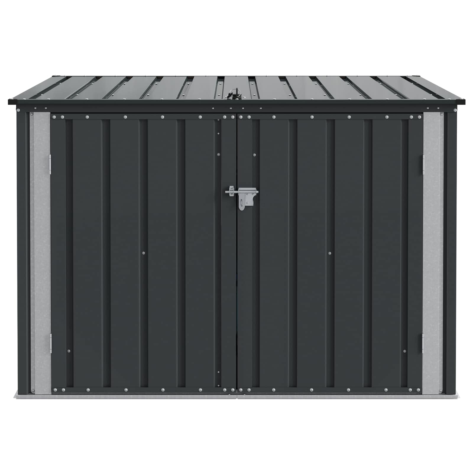 Garden Storage Box Black 151.5 x 107 x 100 cm Steel