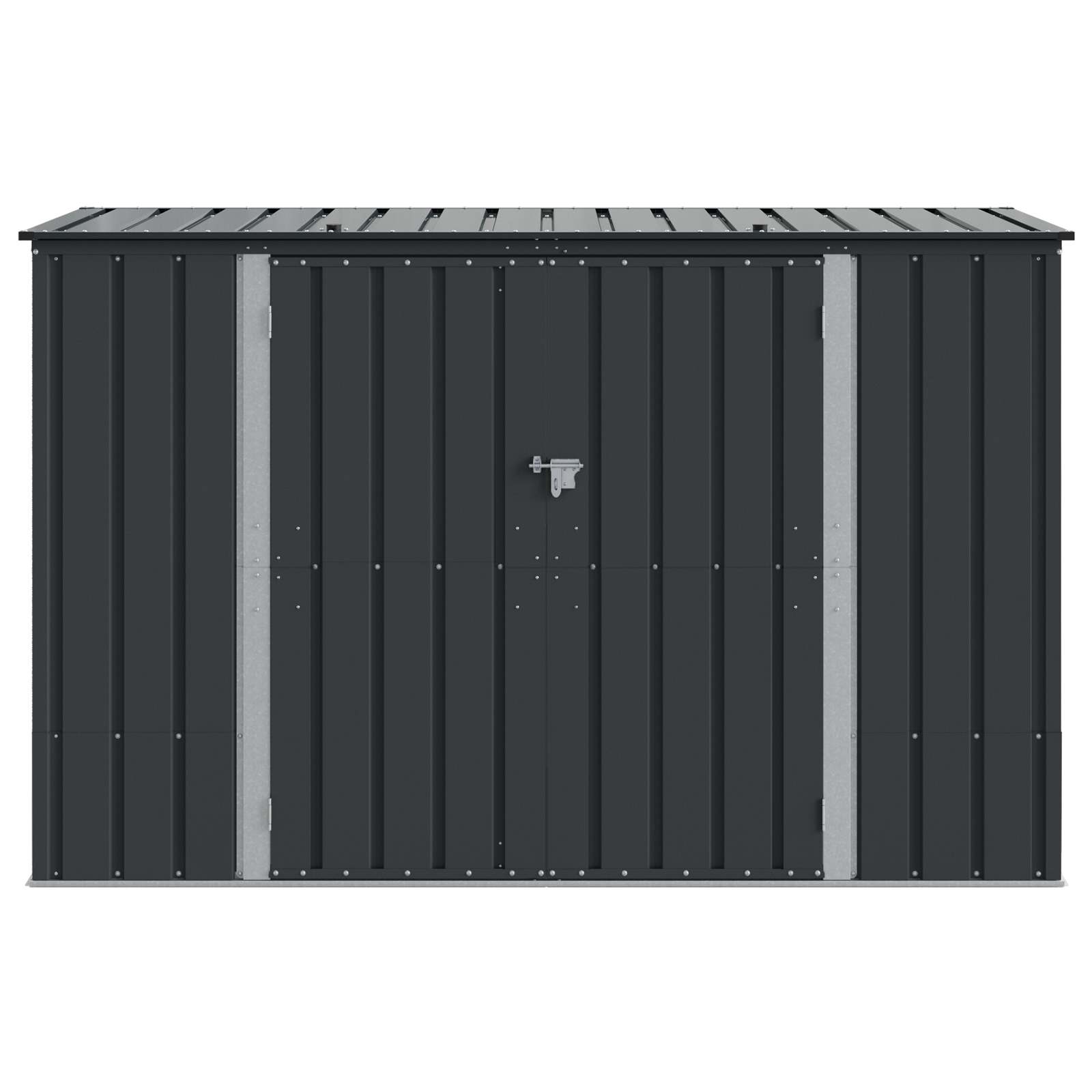 Garden Storage Box Black 214 x 82 x 132 cm Steel