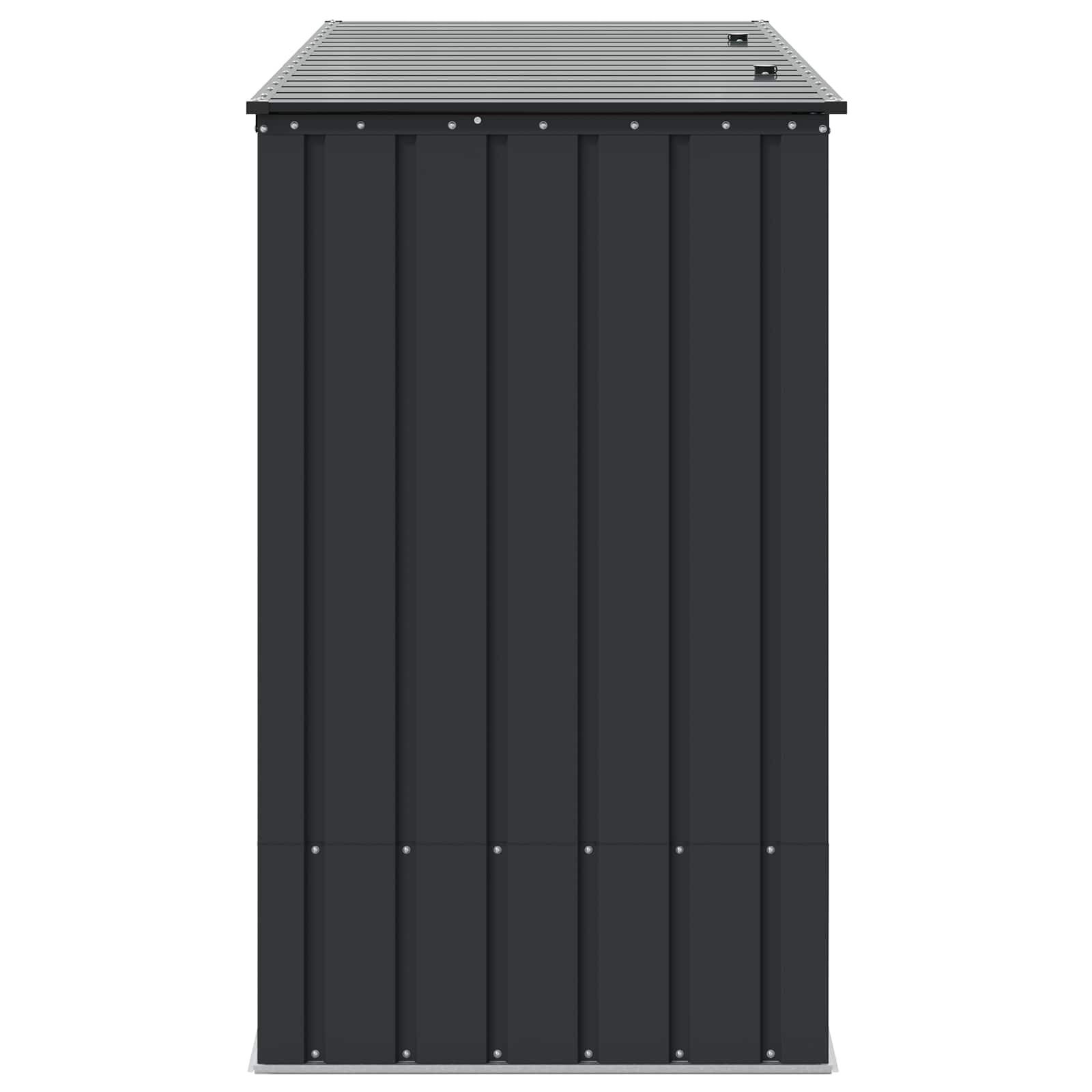 Garden Storage Box Black 214 x 82 x 132 cm Steel