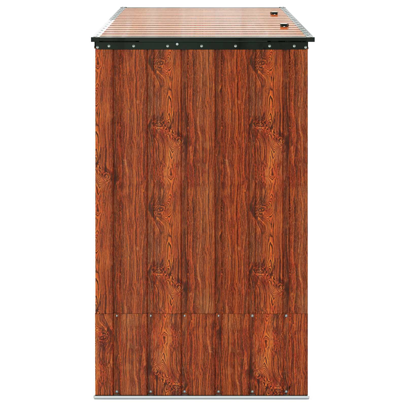 Garden Storage Box Brown 214 x 82 x 132 cm Steel