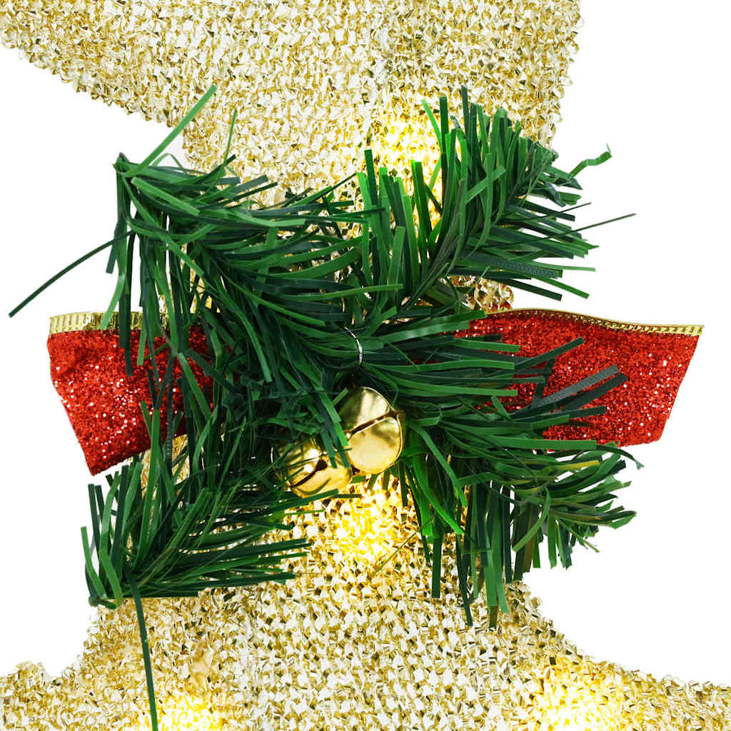 LED Reindeers 6 pcs Gold Fabric