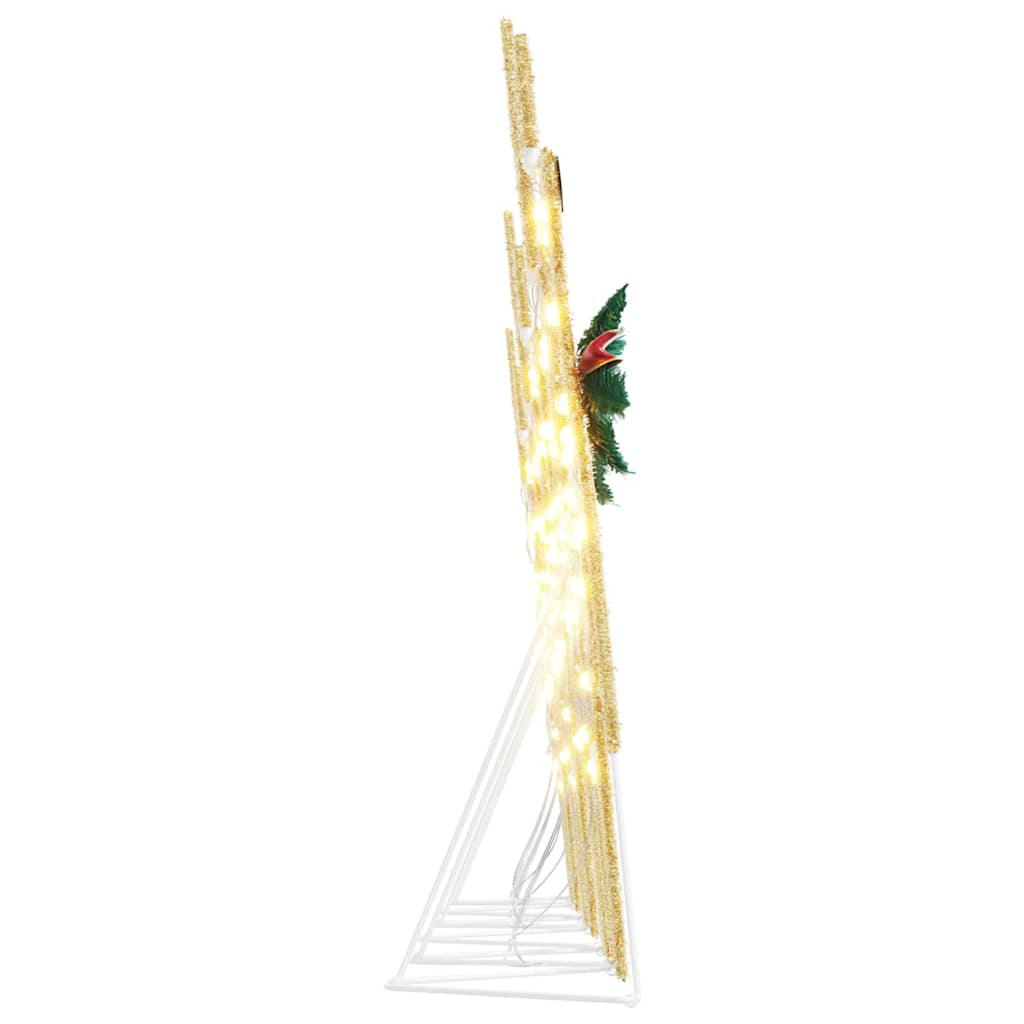 LED Reindeers 6 pcs Gold Fabric