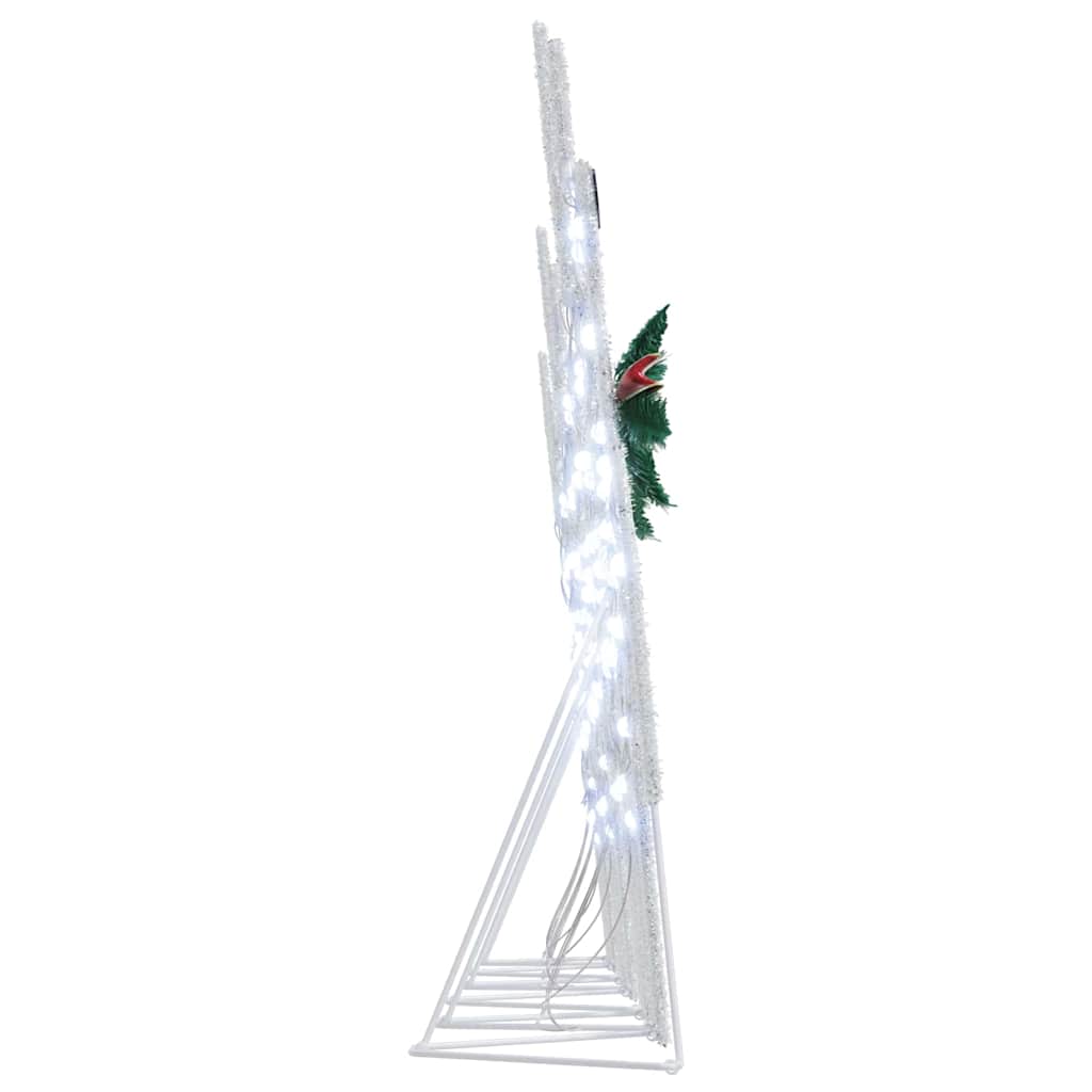 LED Reindeers 6 pcs Silver Fabric