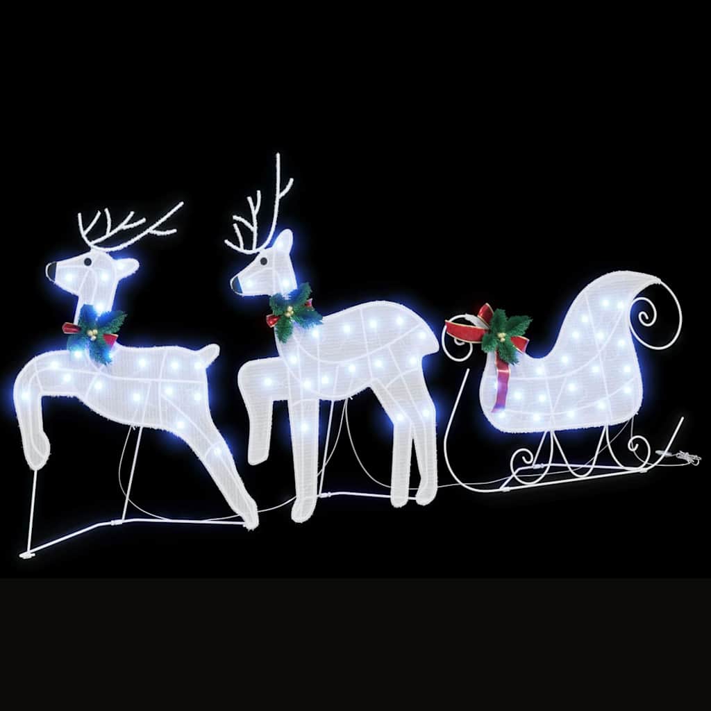 LED Reindeers 3 pcs Cold White Fabric