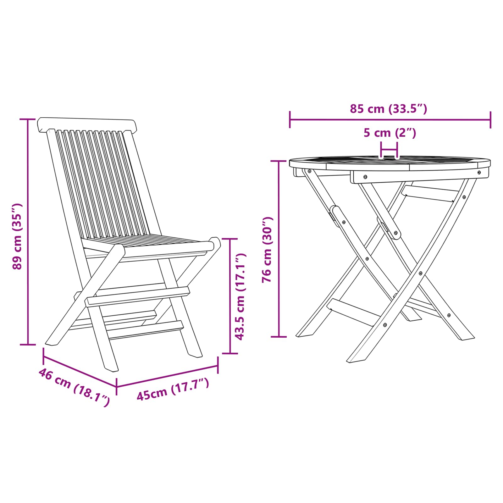Garden Dining Set 3 pcs Brown Solid Acacia Wood