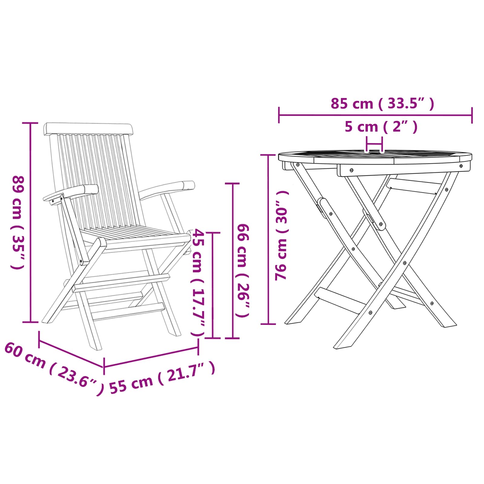 Garden Dining Set 3 pcs Brown Solid Acacia Wood