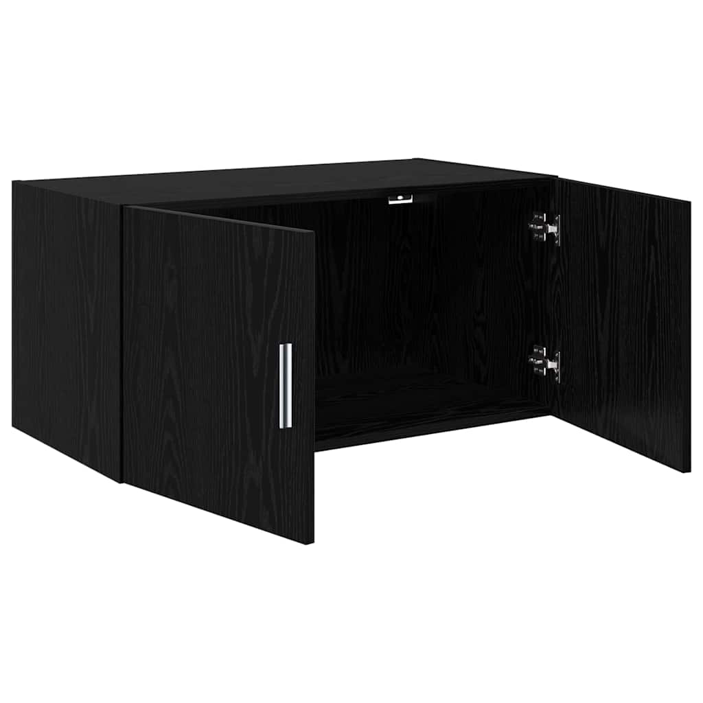 Wall Cabinet Black oak 80 x 42.5 x 40 cm Engineered wood