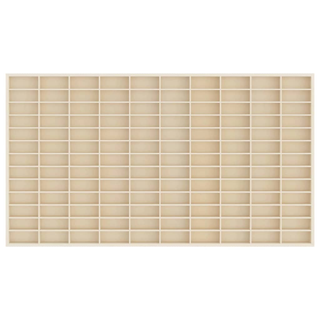 Wall Display Case Beige 98 x 4,5 x 55 cm Engineered Wood