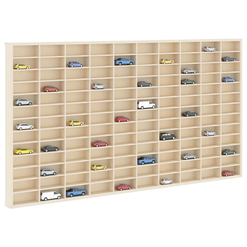 Wall Display Case Beige 98 x 4,5 x 55 cm Engineered Wood