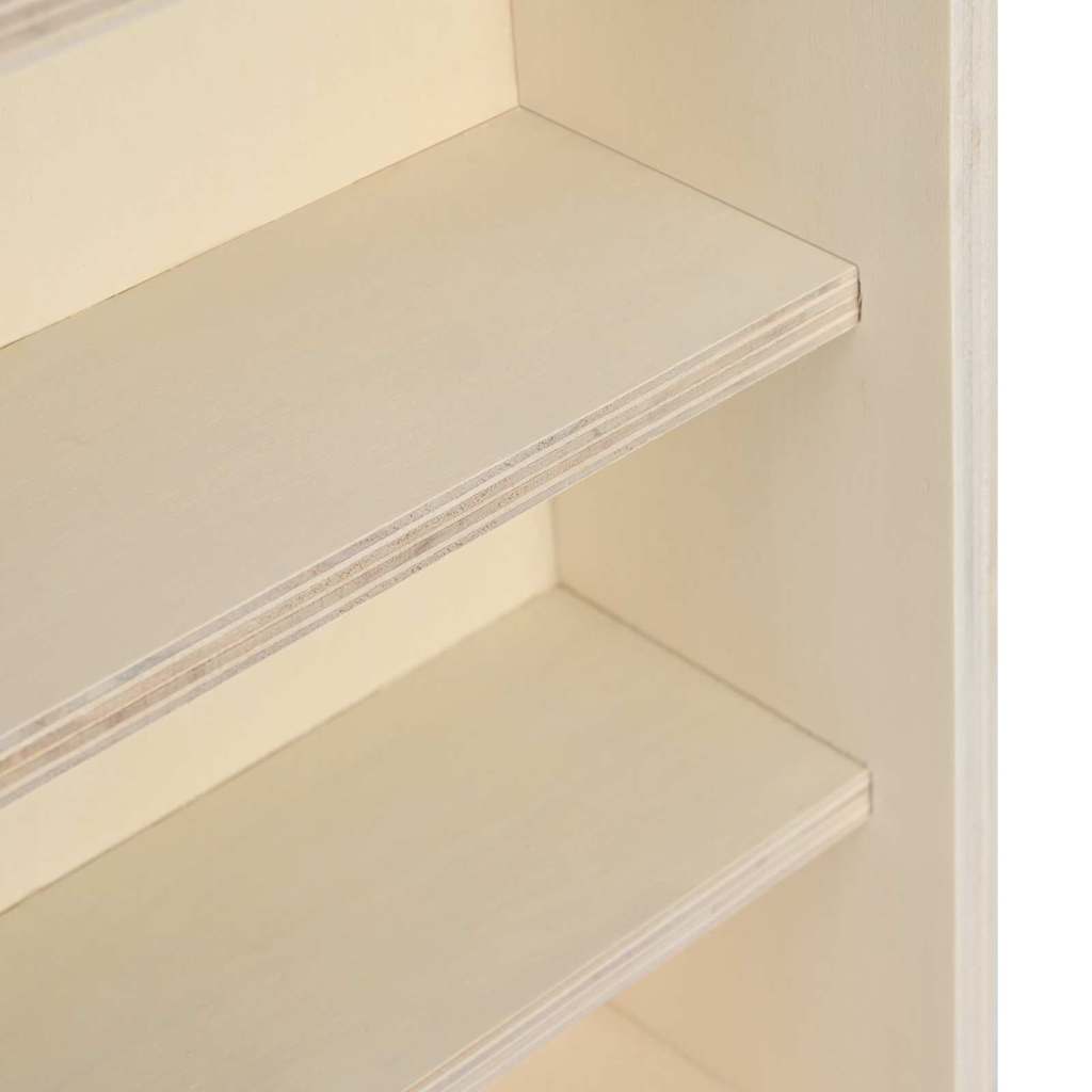 Wall Display Case with Shelf Beige 80 x 8,5 x 54 cm Plywood
