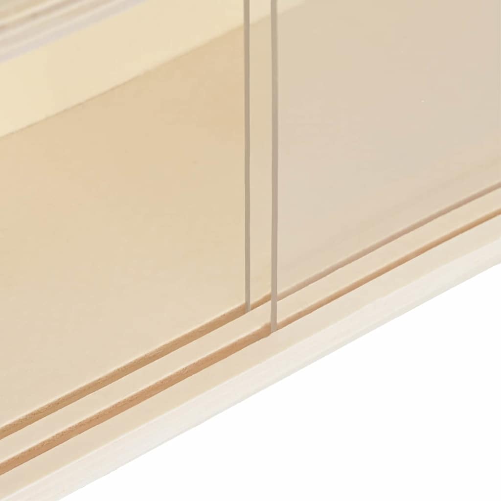 Wall Display Case with Shelf Beige 80 x 8,5 x 54 cm Plywood