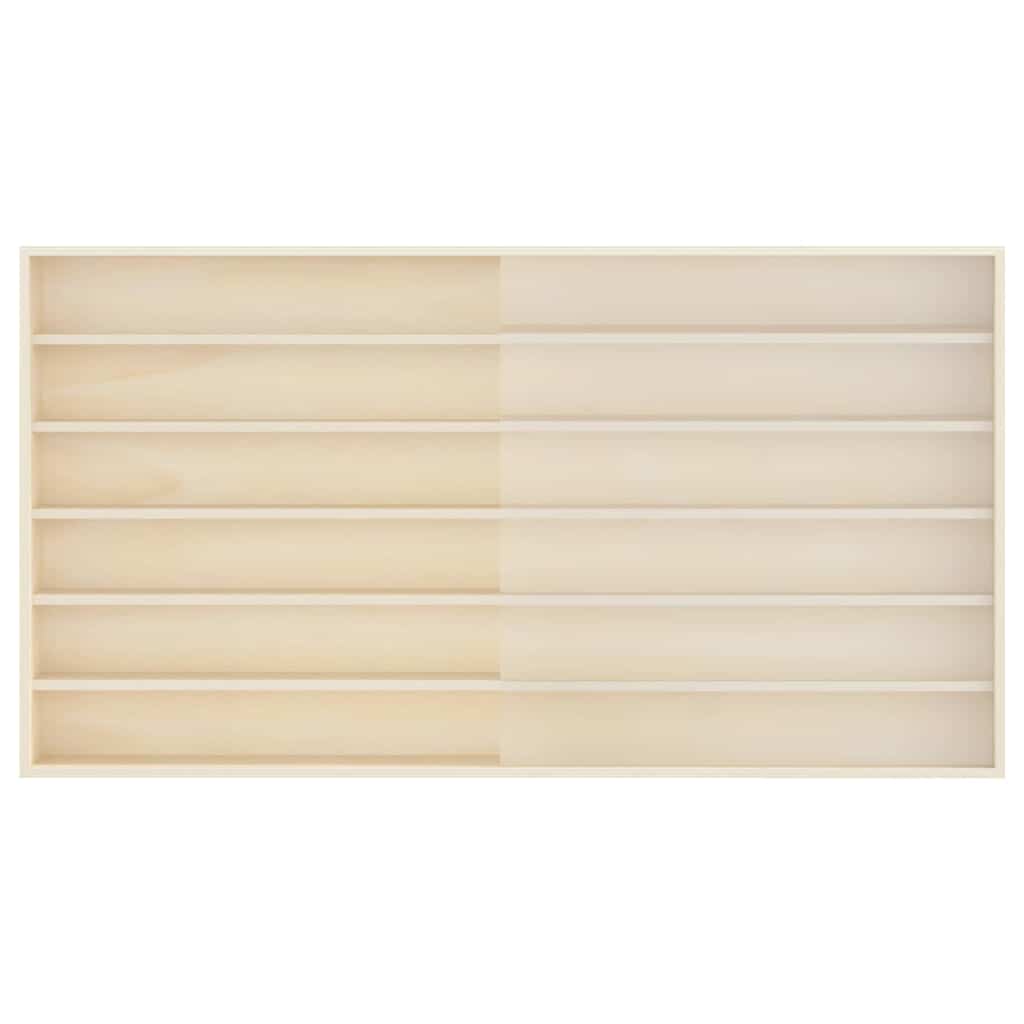 Wall Display Case with Shelf Beige 100 x 8,5 x 54 cm Plywood