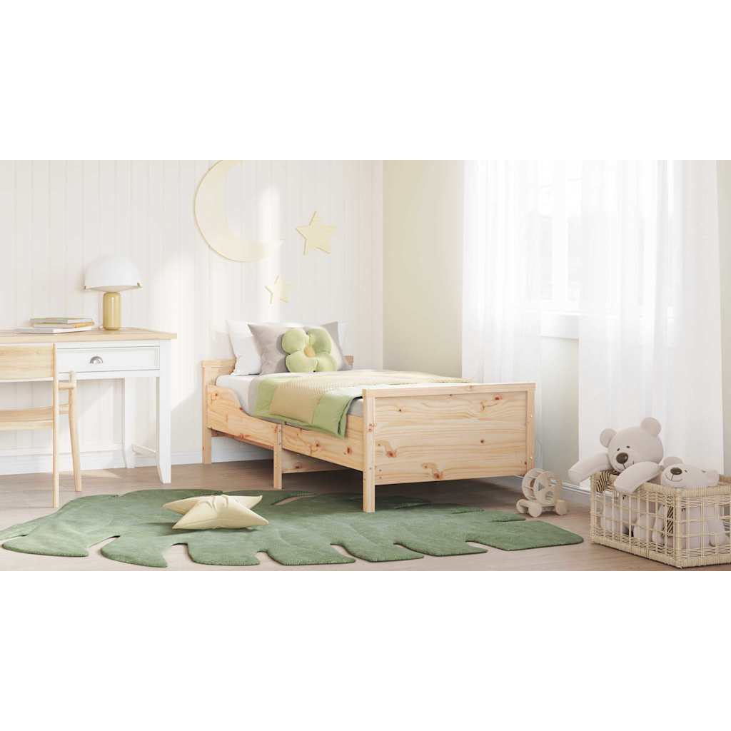 Bed Frame with Headboard Brown 80 x 200 cm Engineered Wood