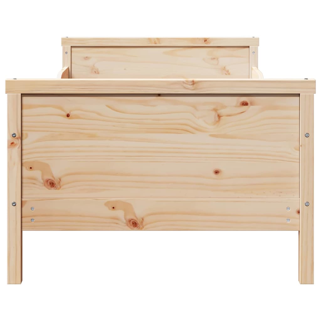 Bed Frame with Headboard Brown 80 x 200 cm Engineered Wood
