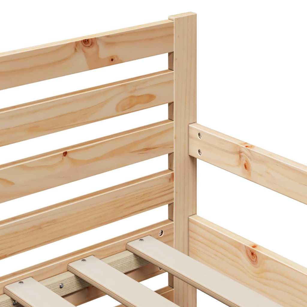 Bed Frame with Headboard Brown 80 x 200 cm Engineered Wood