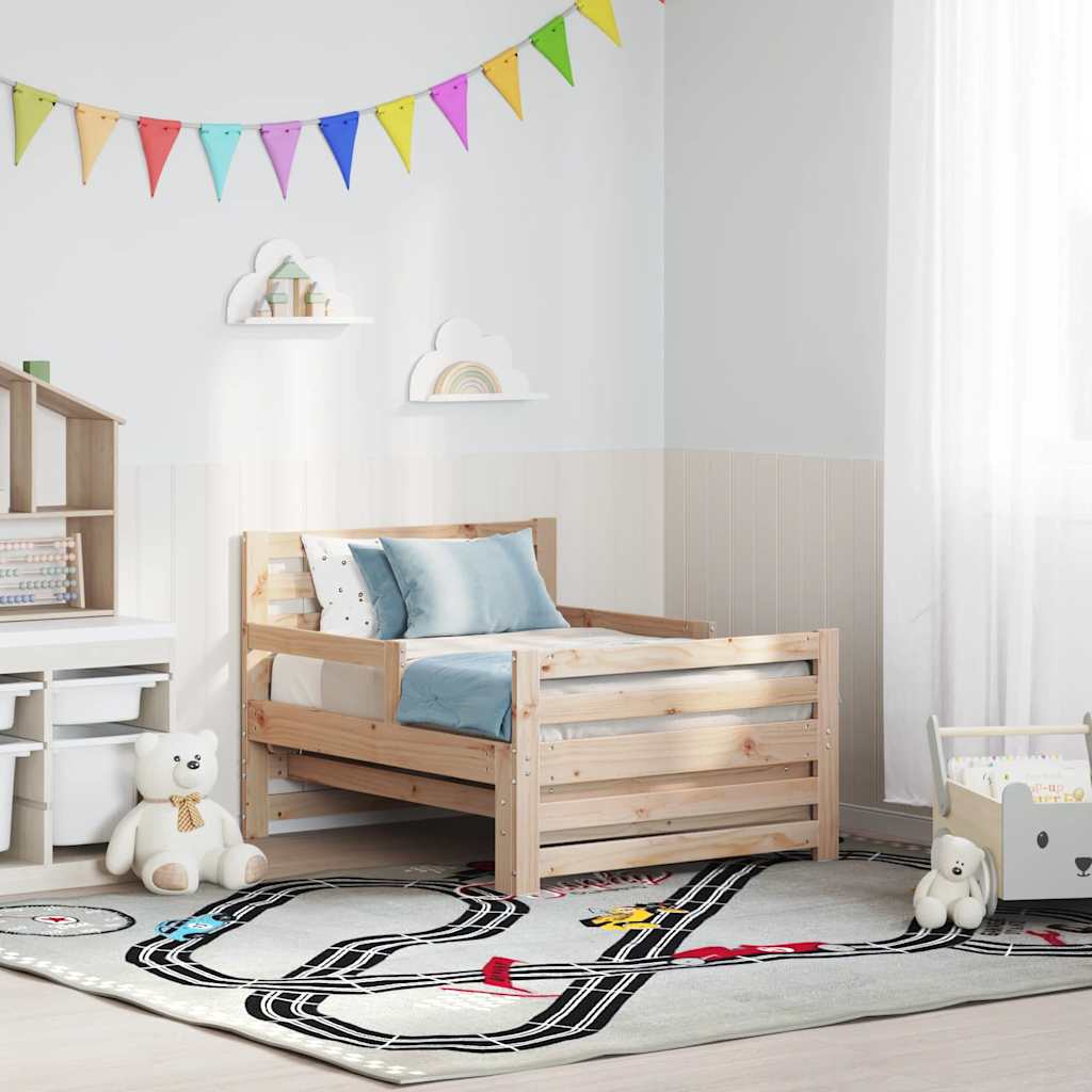 Bed Frame with Headboard Brown 80 x 200 cm Engineered Wood