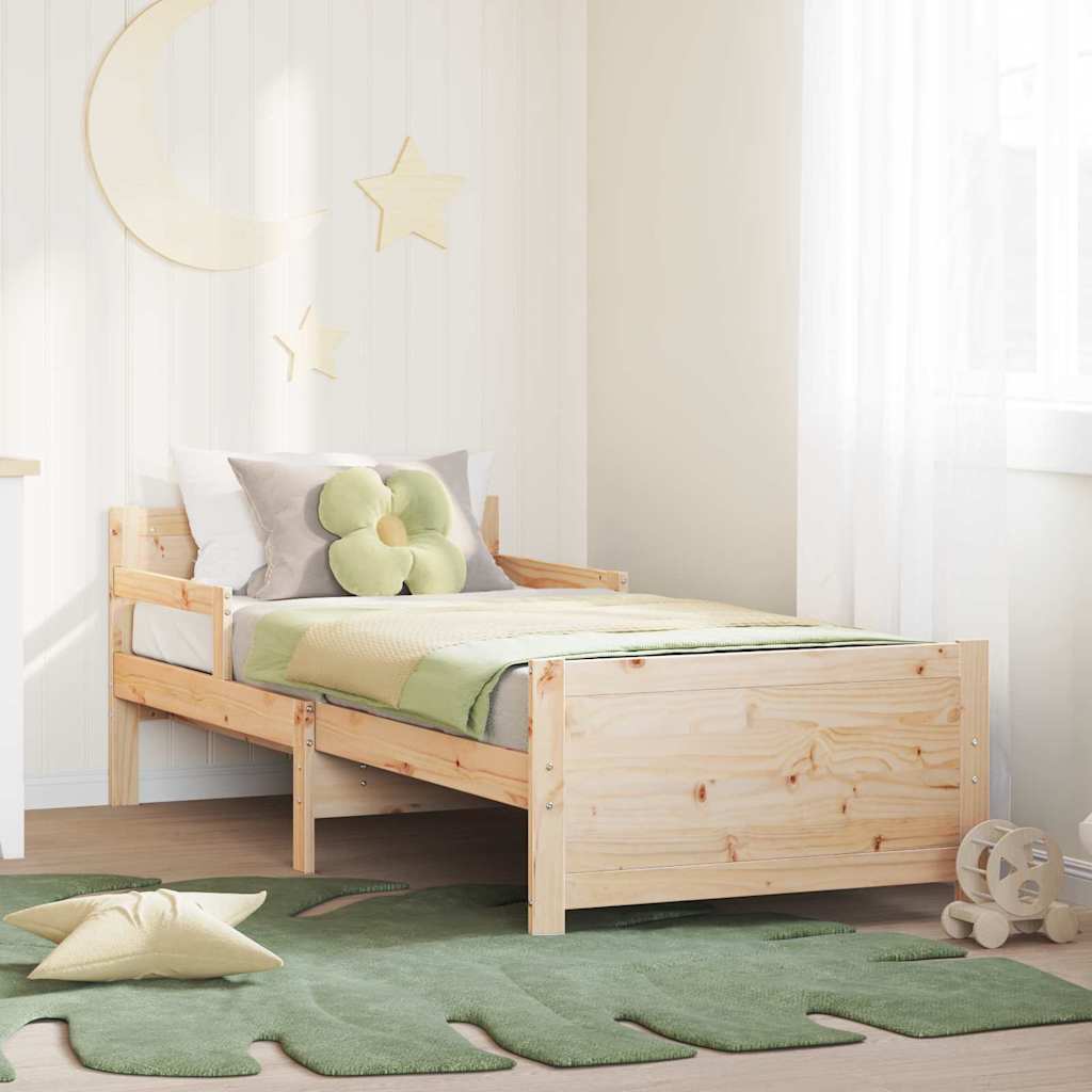 Bed Frame with Headboard Brown 80 x 200 cm Engineered Wood