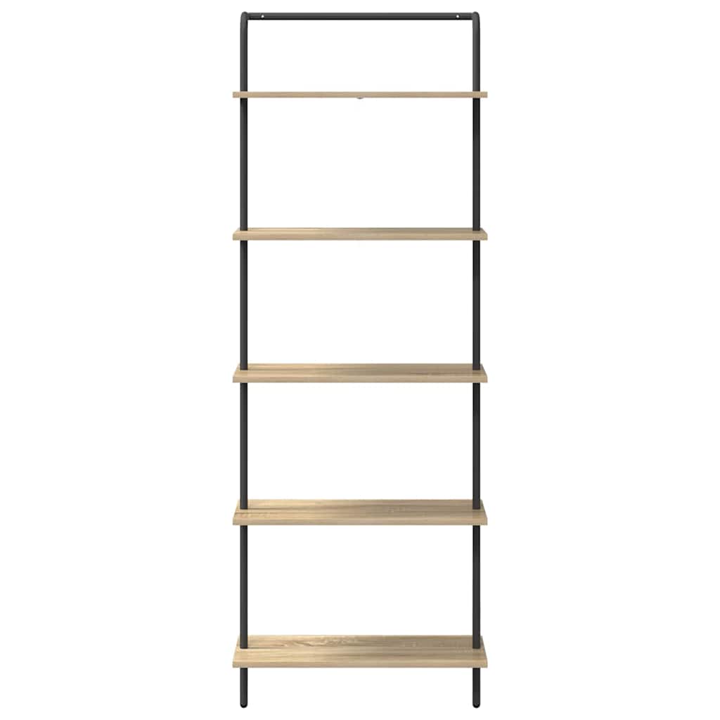 Bookshelf 5-Tier 60 x 24 x 168 cm Engineered wood Sonoma Oak