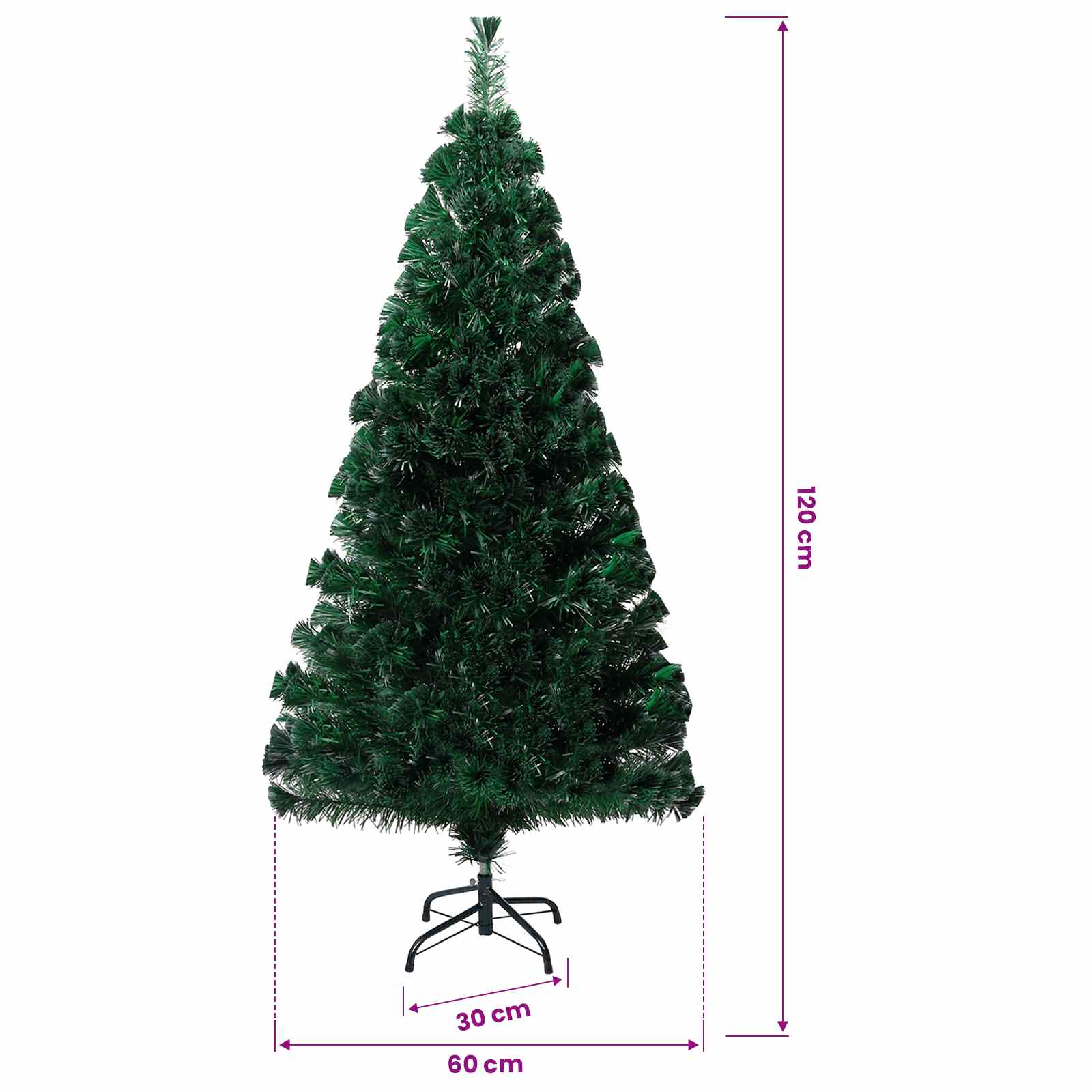 Christmas Tree Green 60 x 60 x 123 cm Plastic