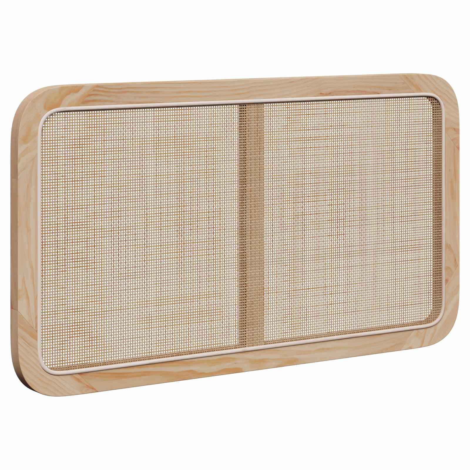 Headboard with Headboard Natural 100 x 55 x 3 cm Rattan