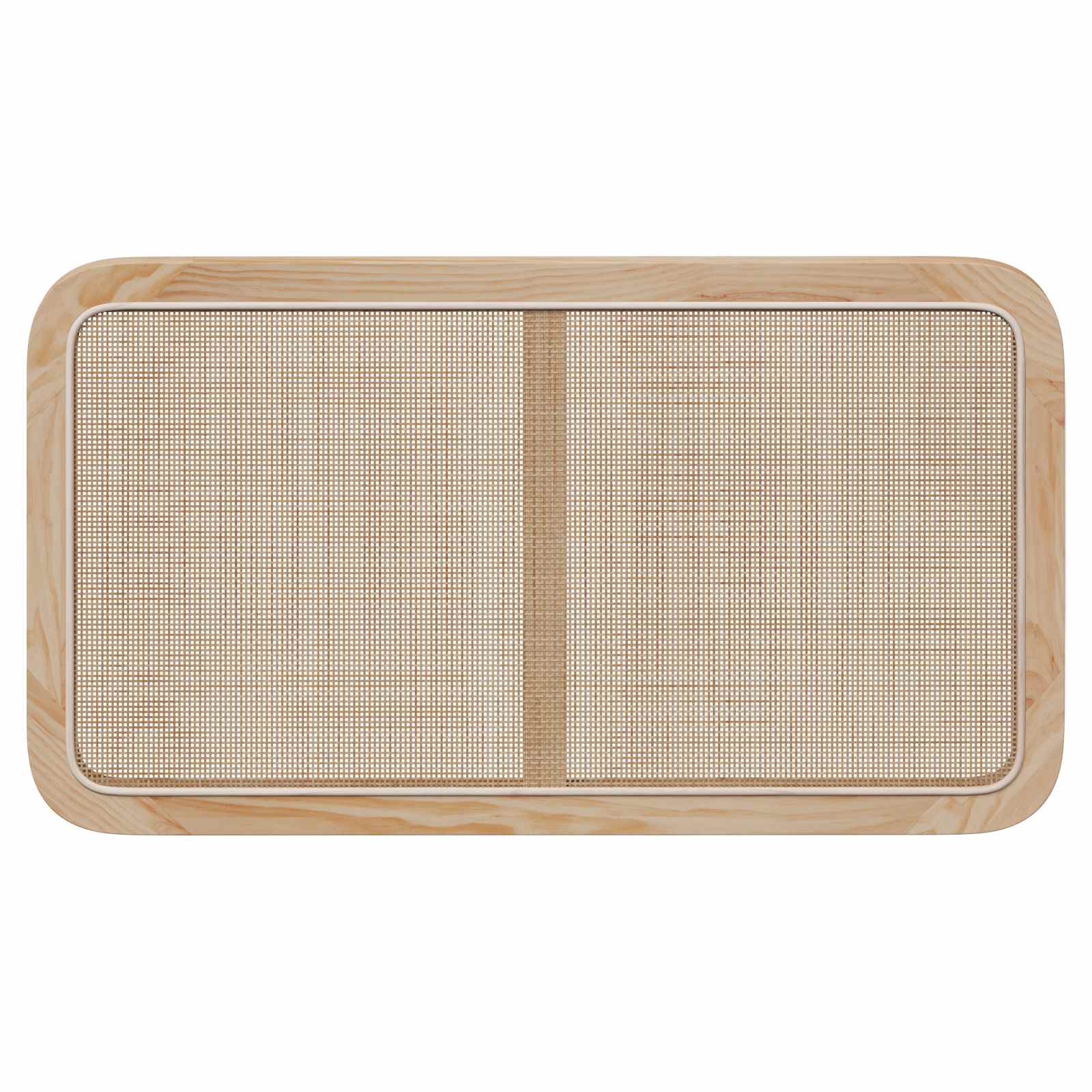 Headboard with Headboard Natural 100 x 55 x 3 cm Rattan