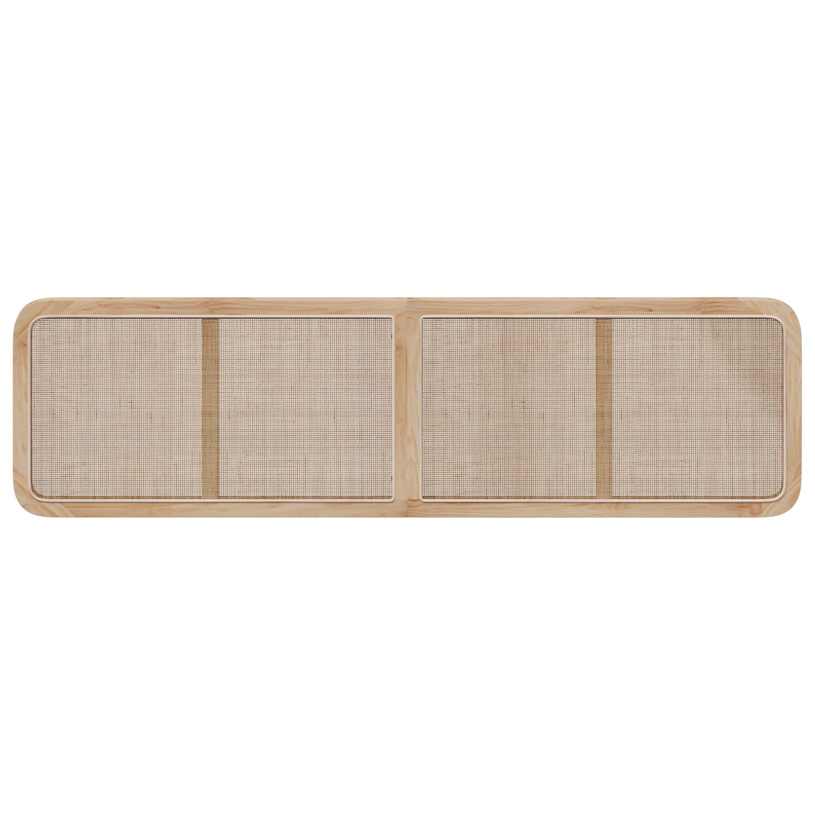 Headboard with Headboard Natural 200 x 55 x 3 cm Rattan