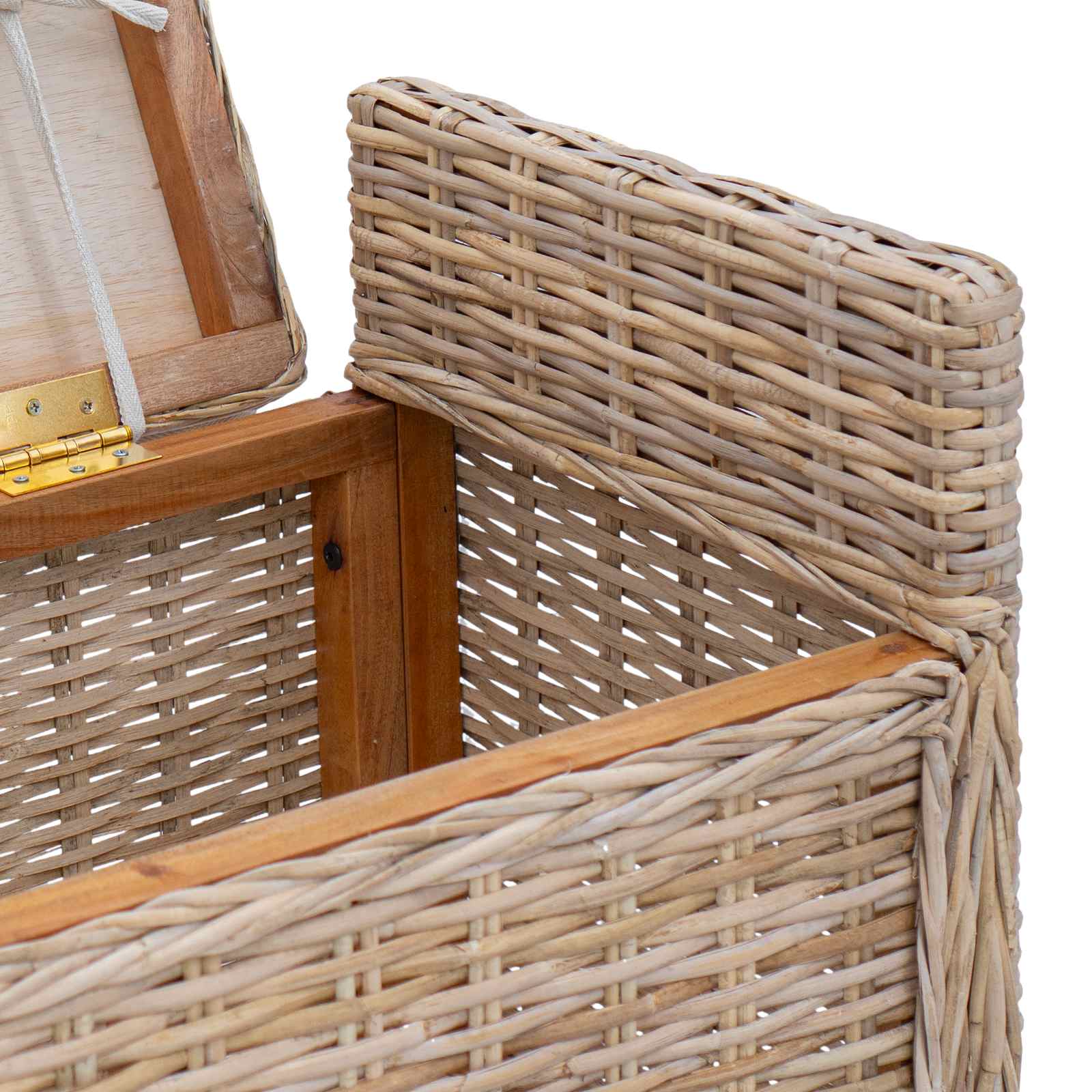 Storage Bench GENDT Natural 110 x 40 x 50 cm Rattan