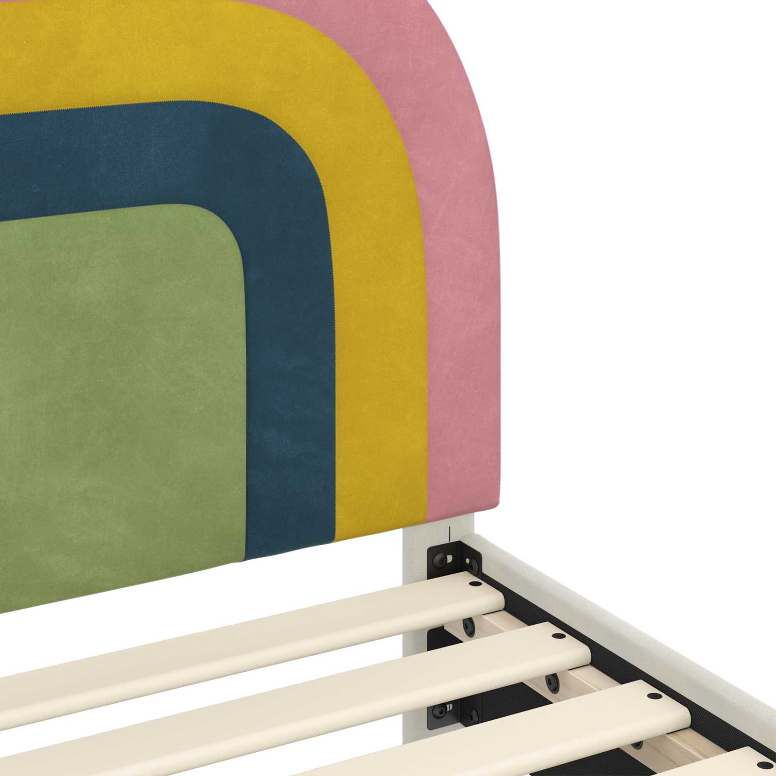 Kids'Bed Frame with Headboard Pink 90 x 190 cm Velvet