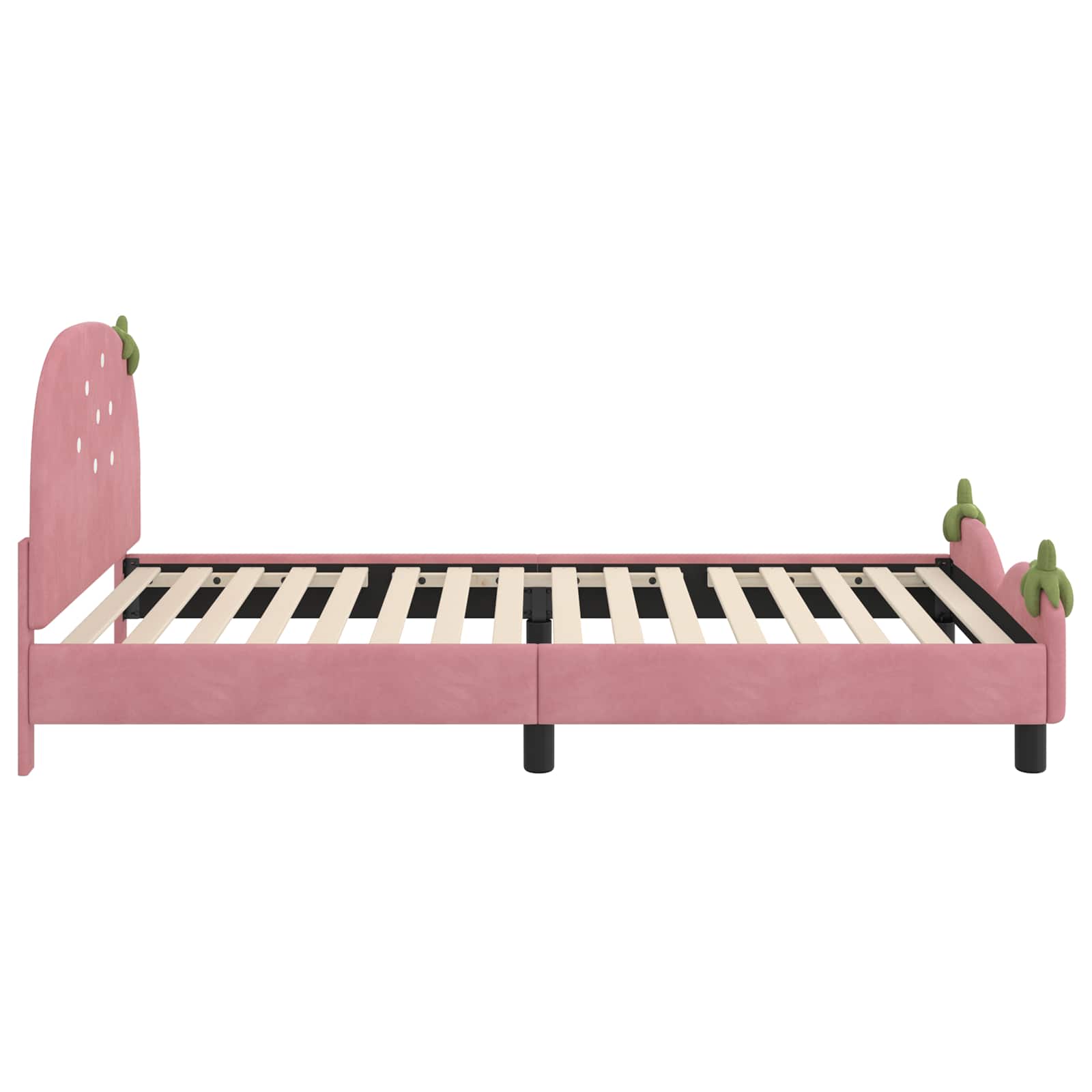 Kids'Bed Frame with Headboard Pink 90 x 190 cm Velvet