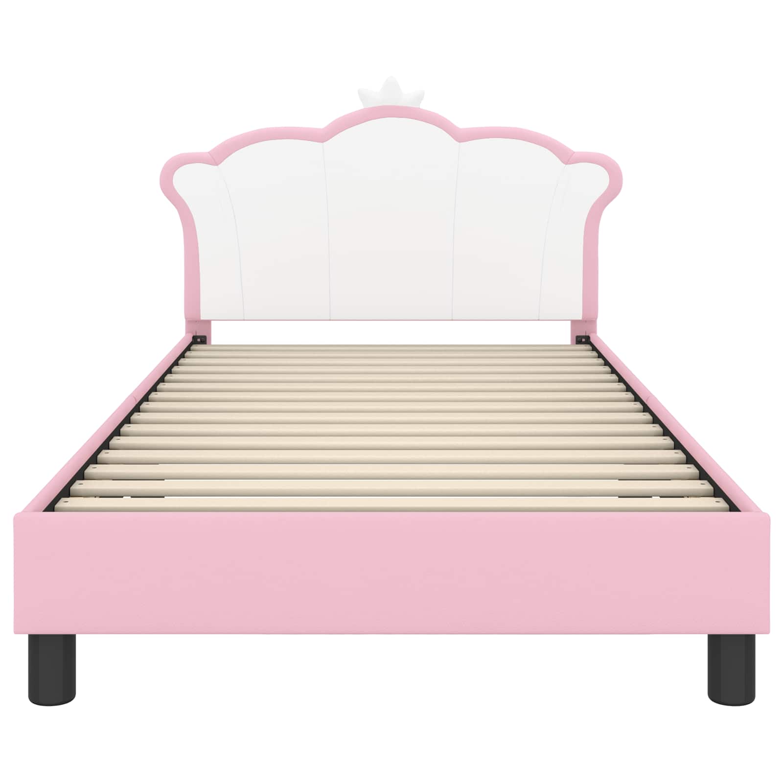 Kids'Bed Frame with Headboard Pink 90 x 190 cm PU
