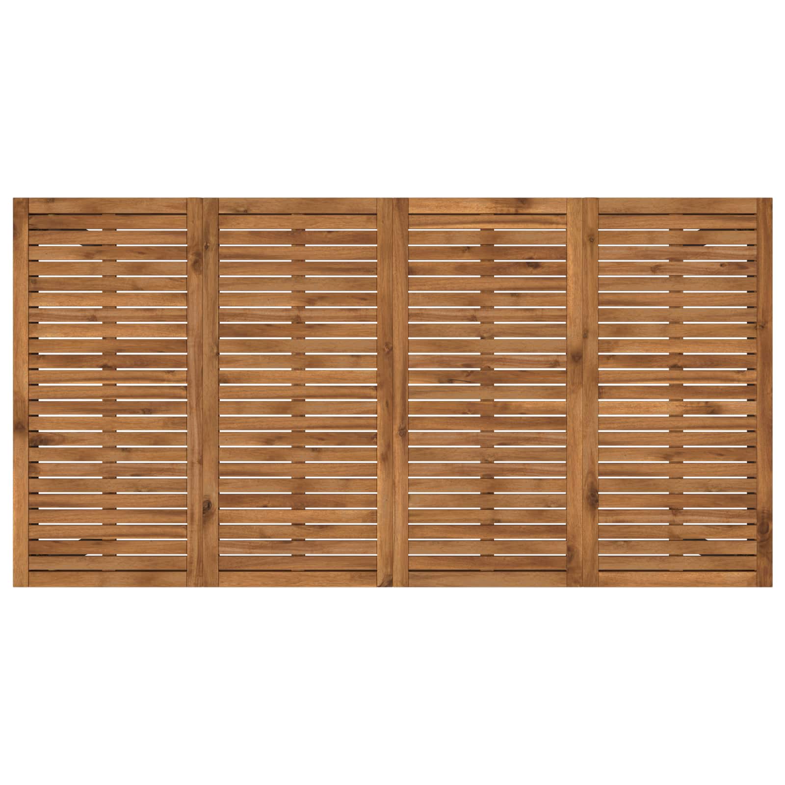Garden Dinner Table Natural and Black 196 x 100.5 x 75 cm