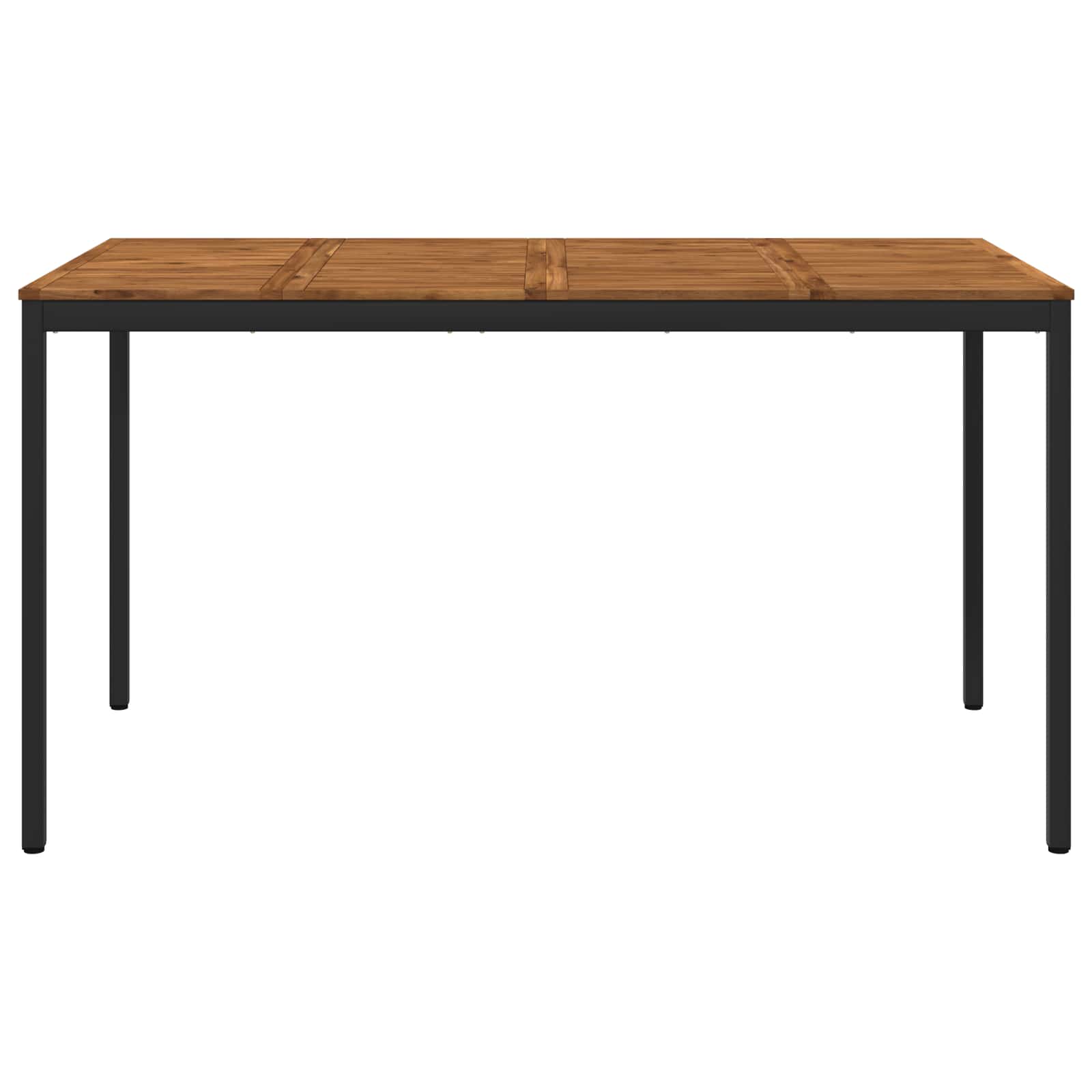Garden Bar Table Natural and Black 196 x 100.5 x 105 cm