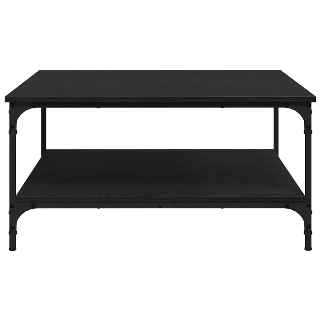Coffee Table Black oak 80 x 80 x 40 cm Engineered Wood
