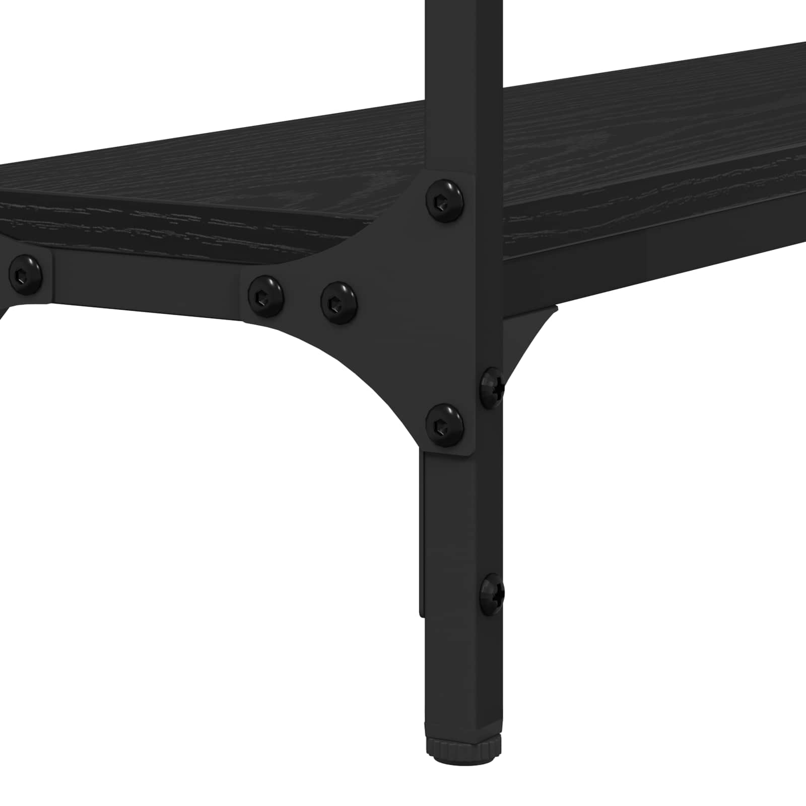 Console Table Black oak 100 x 22,5 x 75 cm Engineered Wood
