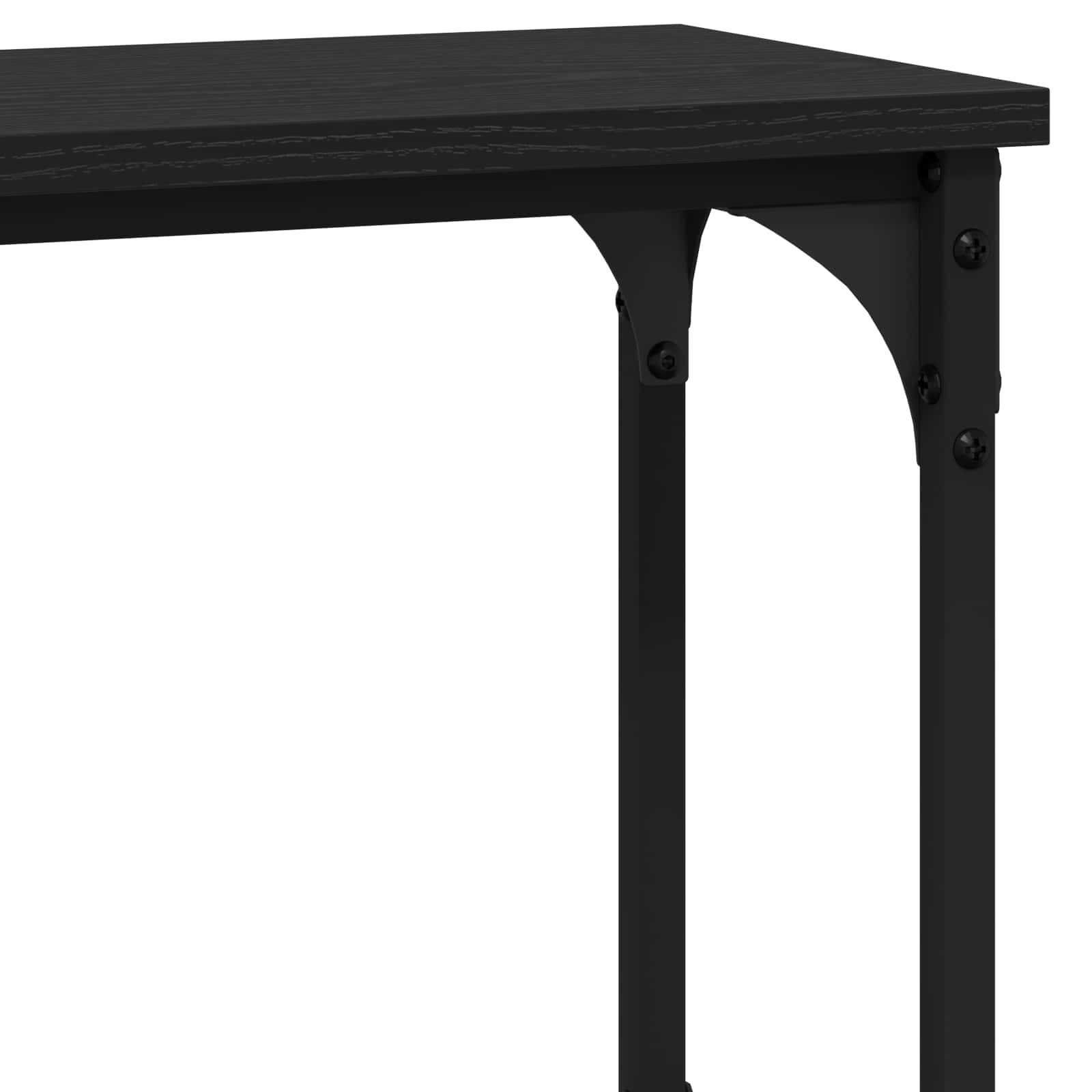 Console Table Black oak 100 x 22,5 x 75 cm Engineered Wood