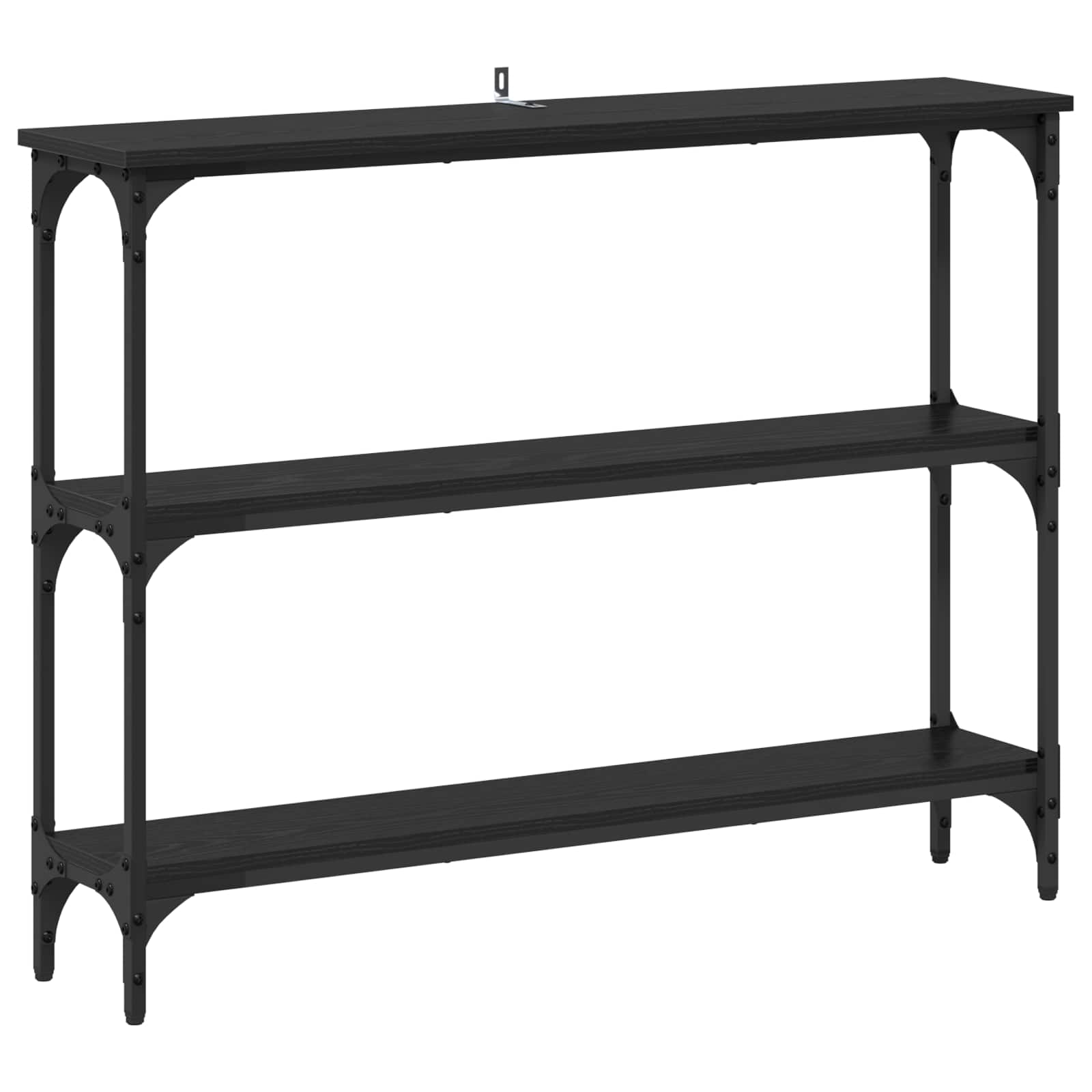 Console Table Black oak 100 x 22,5 x 75 cm Engineered Wood