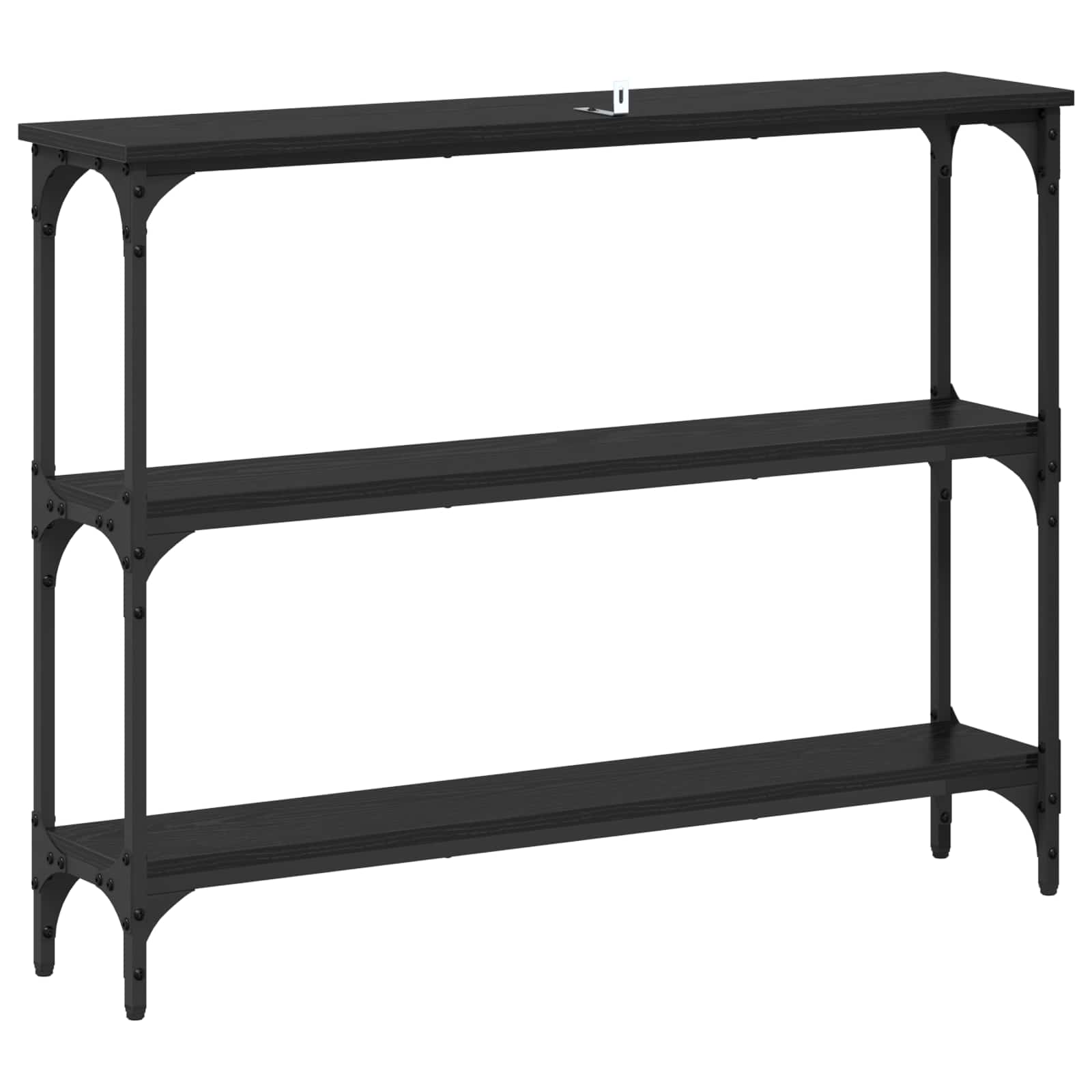 Console Table Black oak 100 x 22,5 x 75 cm Engineered Wood