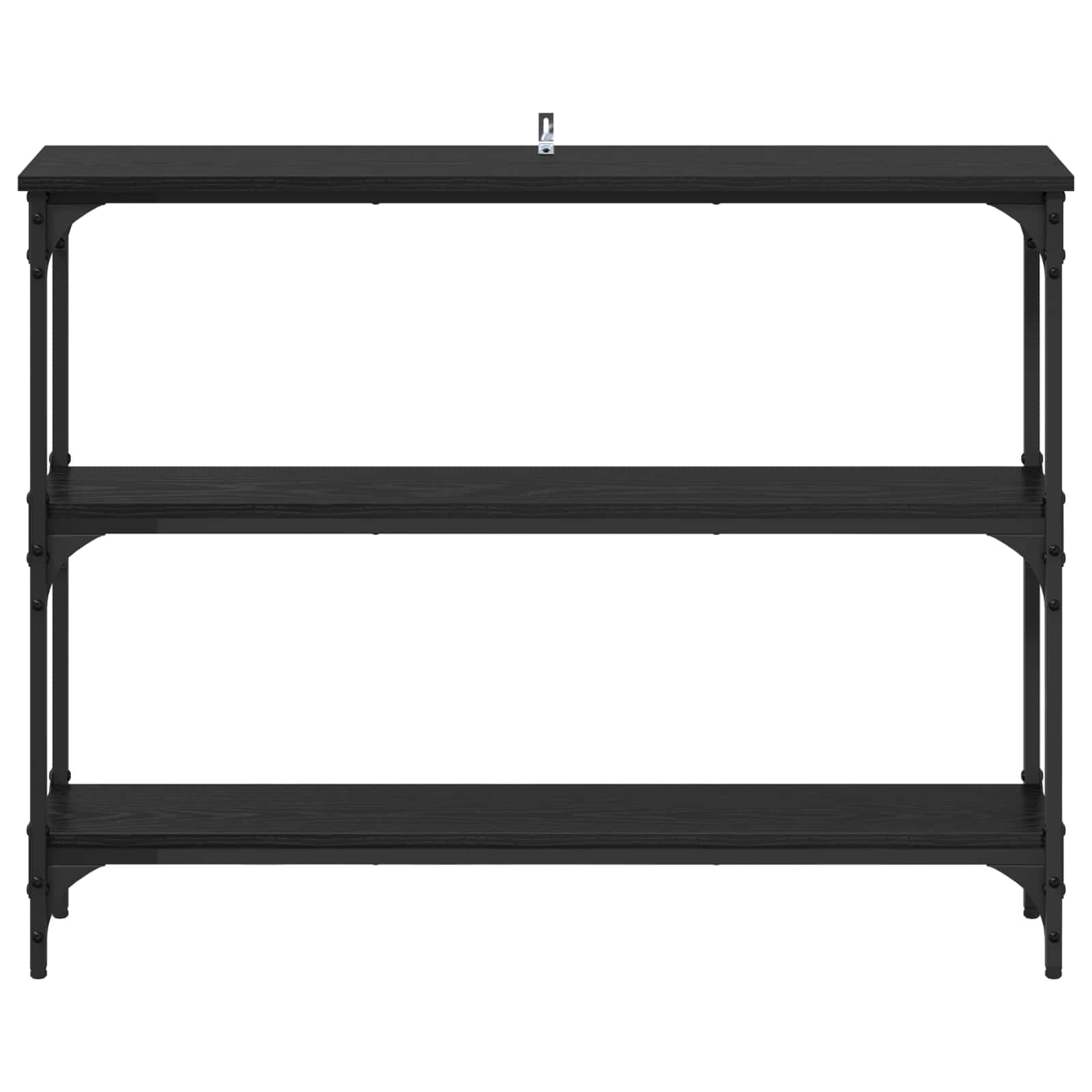 Console Table Black oak 100 x 22,5 x 75 cm Engineered Wood
