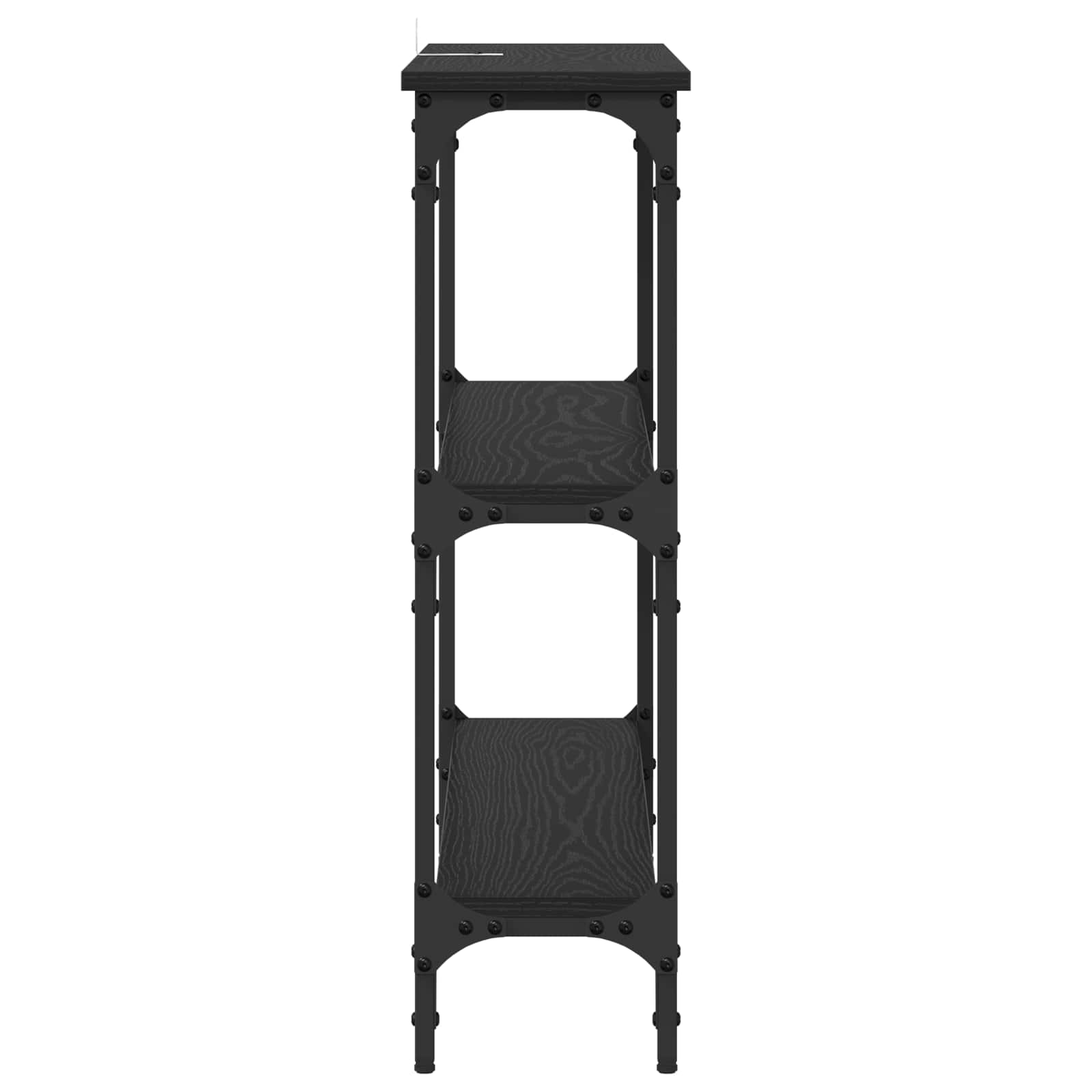 Console Table Black oak 100 x 22,5 x 75 cm Engineered Wood