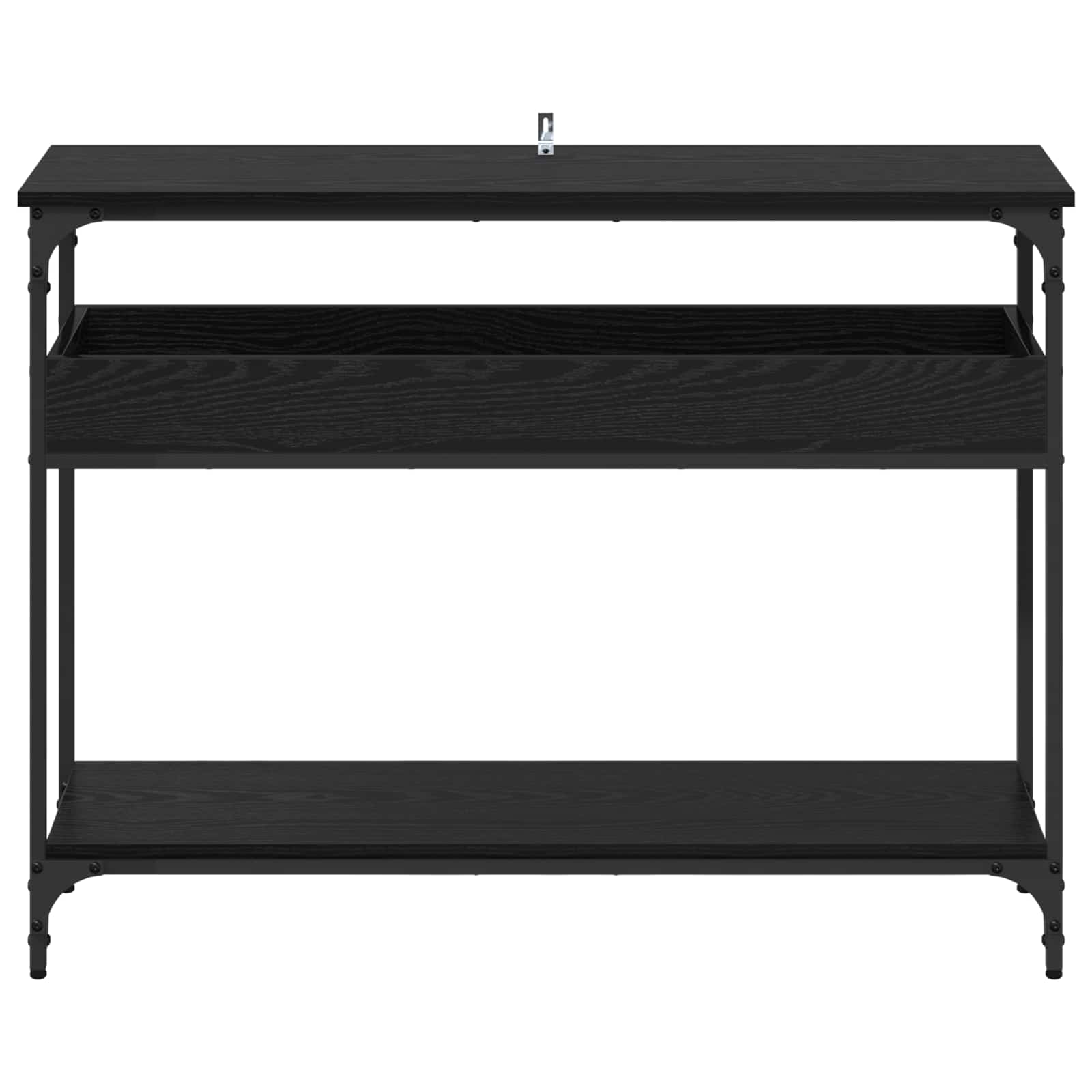 Console Table Black oak 100 x 29 x 75 cm Engineered wood