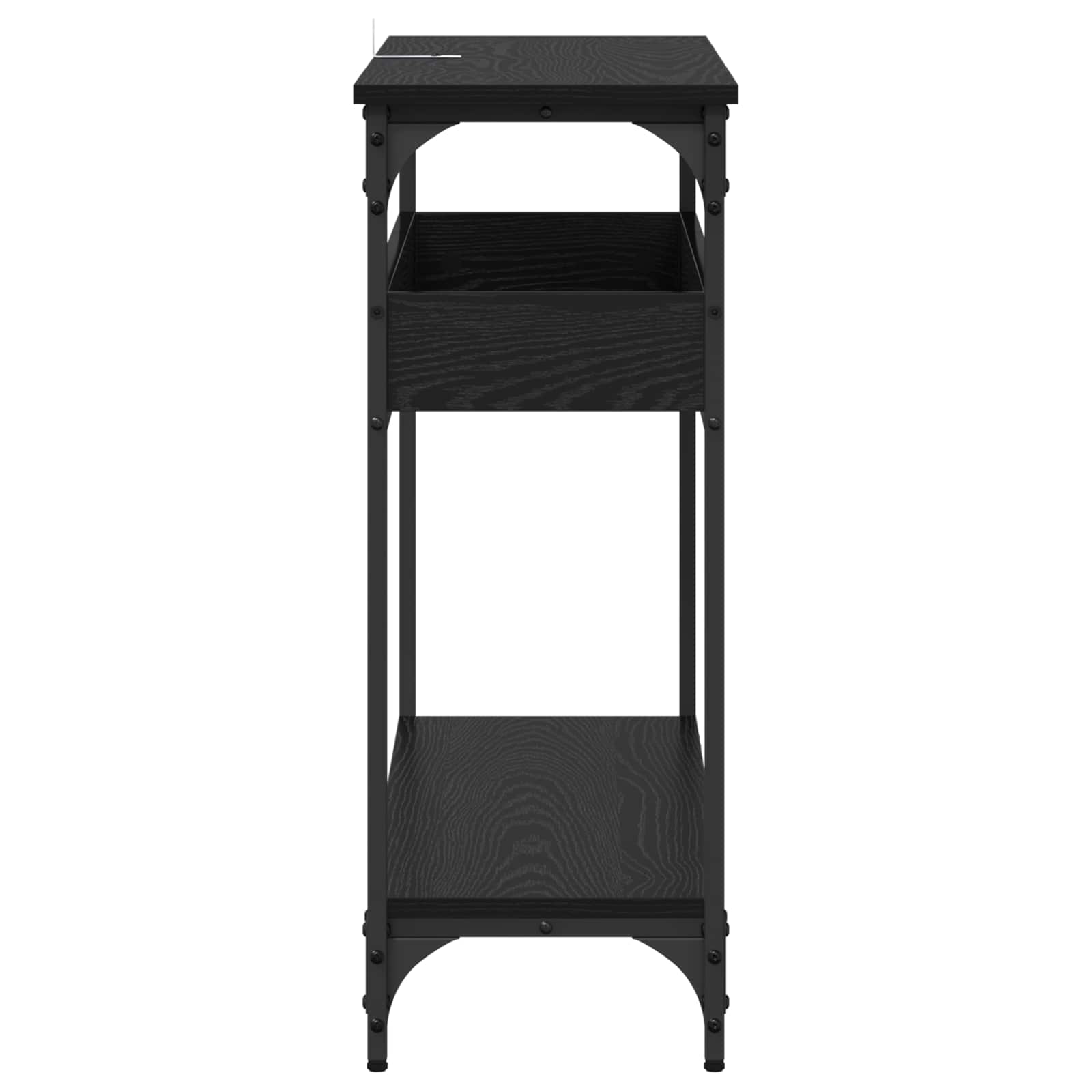 Console Table Black oak 100 x 29 x 75 cm Engineered wood