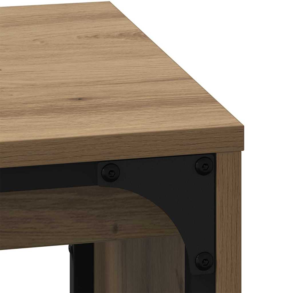 Coffee Table 3 pcs Artisan Oak 60 x 35 x 56 cm Engineered wood