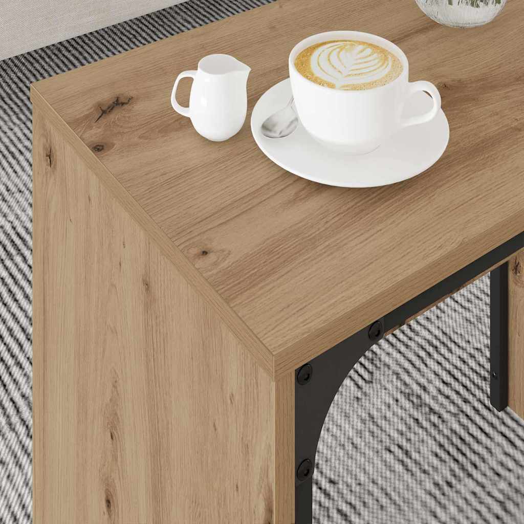 Coffee Table 3 pcs Artisan Oak 60 x 35 x 56 cm Engineered wood