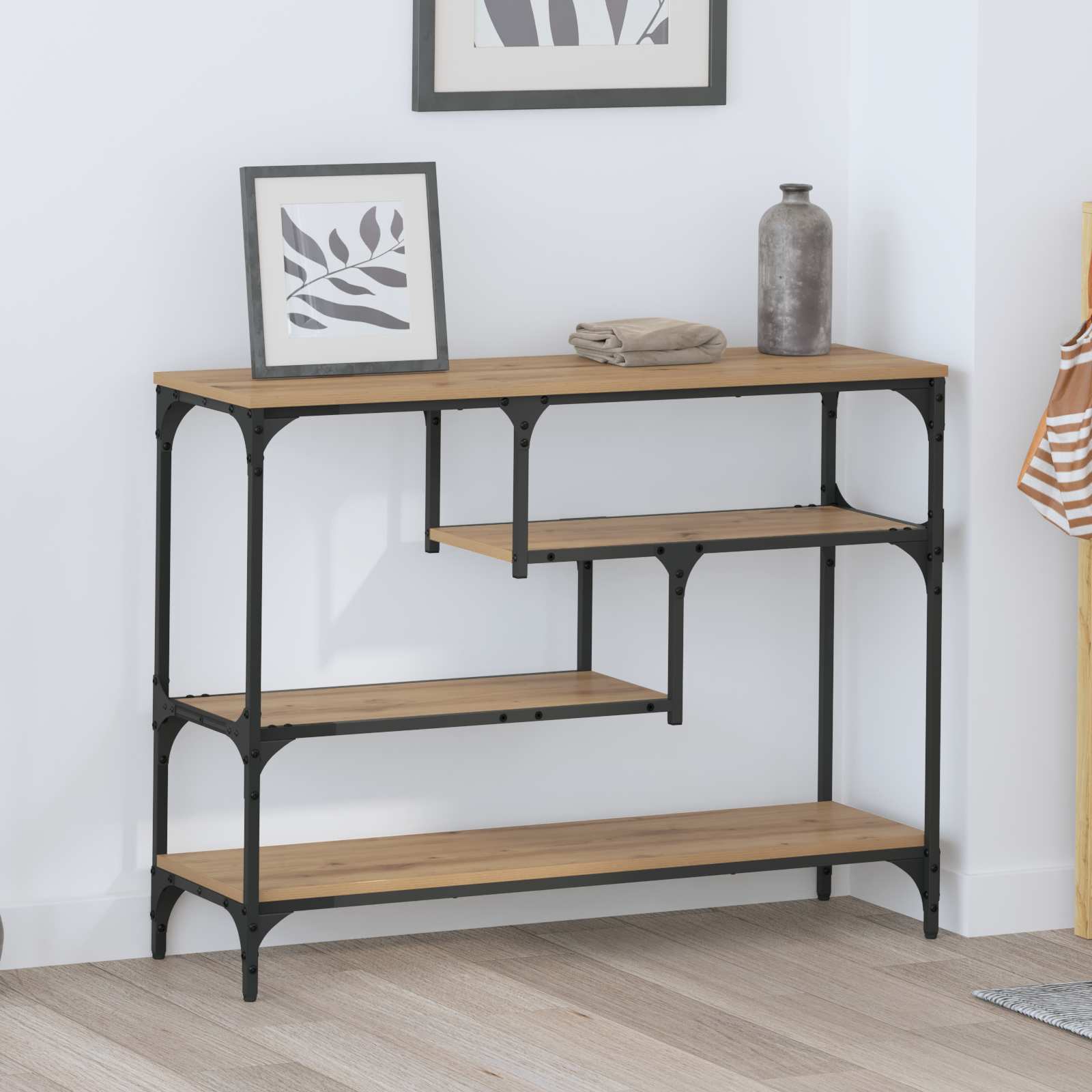 Console Table Artisan Oak 100 x 30 x 75 cm Engineered wood