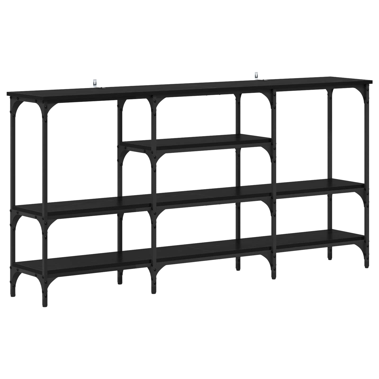 Console Table Black oak 160 x 29 x 80 cm Engineered wood