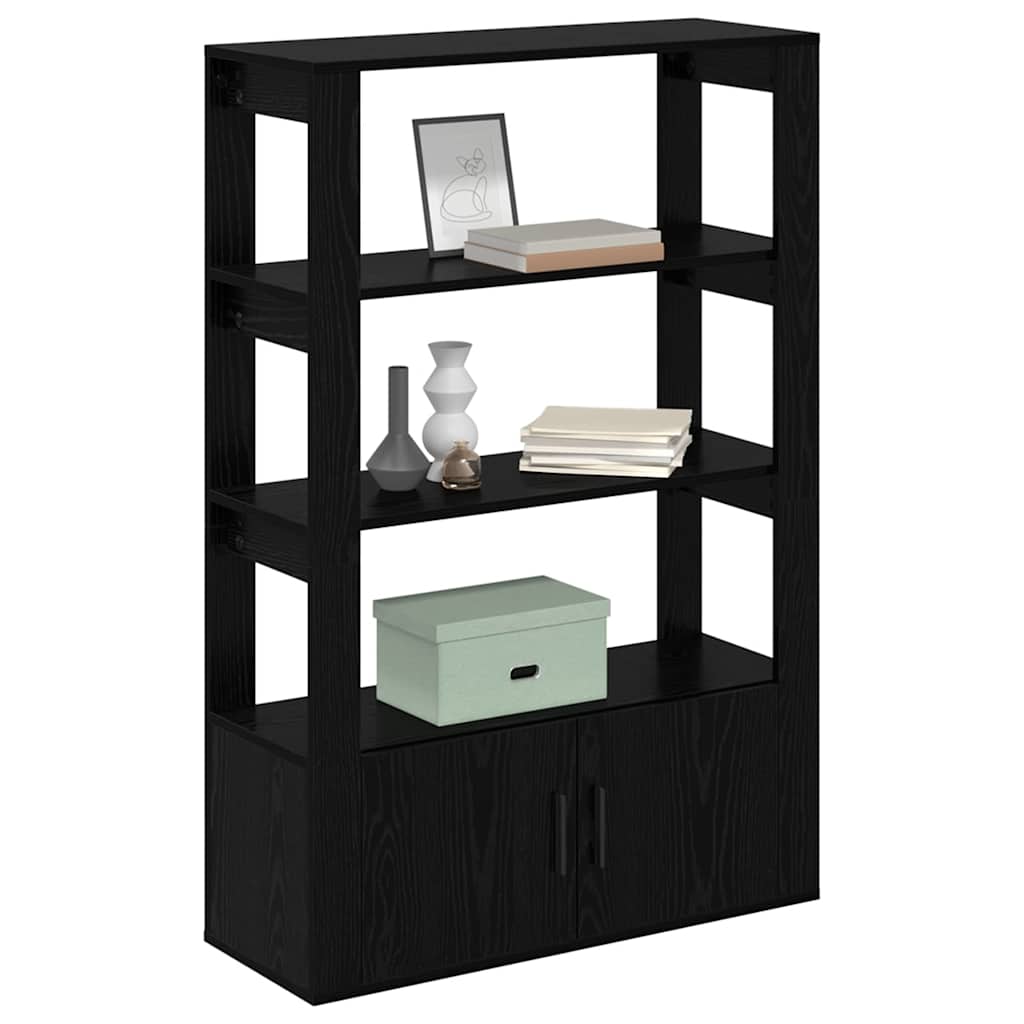 Sideboard Black oak 30 x 80 x 119.5 cm Engineered Wood