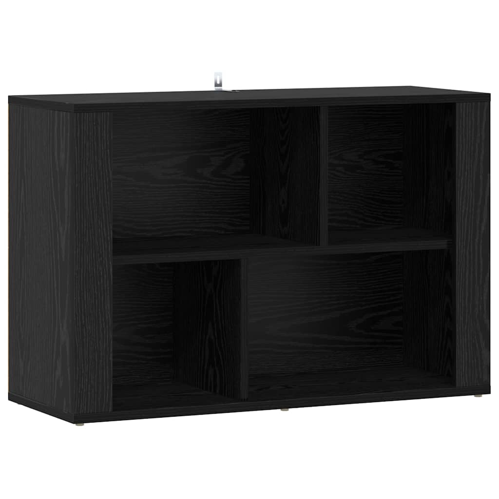 Sideboard Black Oak 80 x 30 x 53 cm Engineered Wood