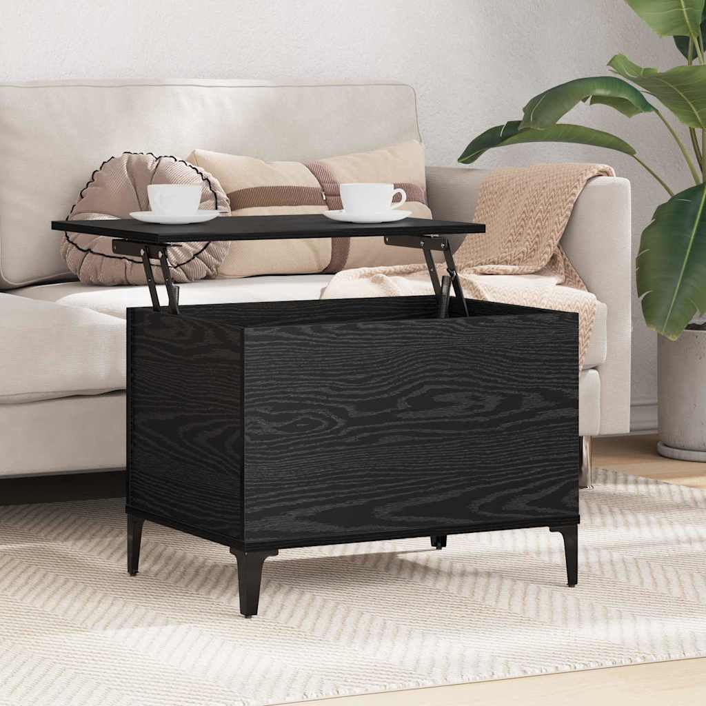 Coffee Table Black Oak 60 x 44,5 x 45 cm Engineered Wood