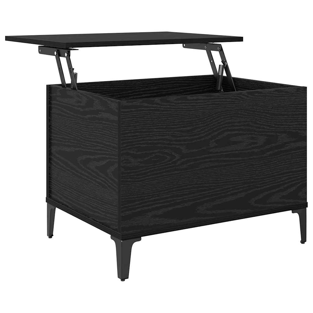 Coffee Table Black Oak 60 x 44,5 x 45 cm Engineered Wood
