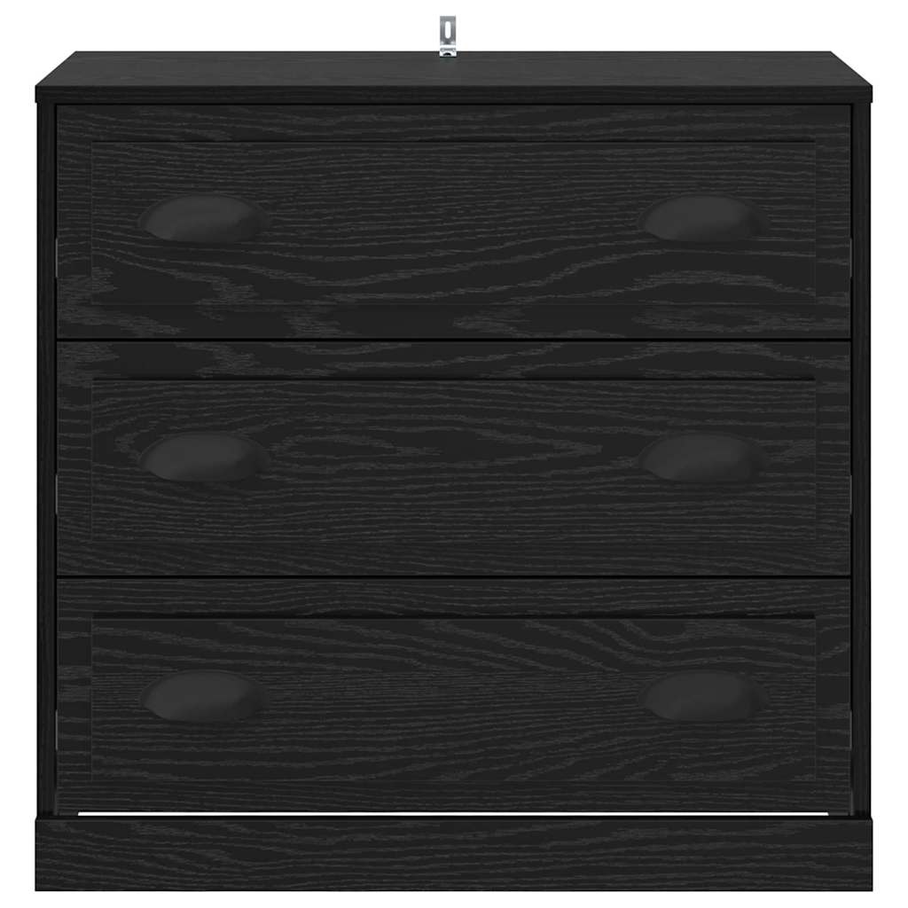 Sideboard Black Oak 70 x 35,5 x 67,5 cm Engineered Wood